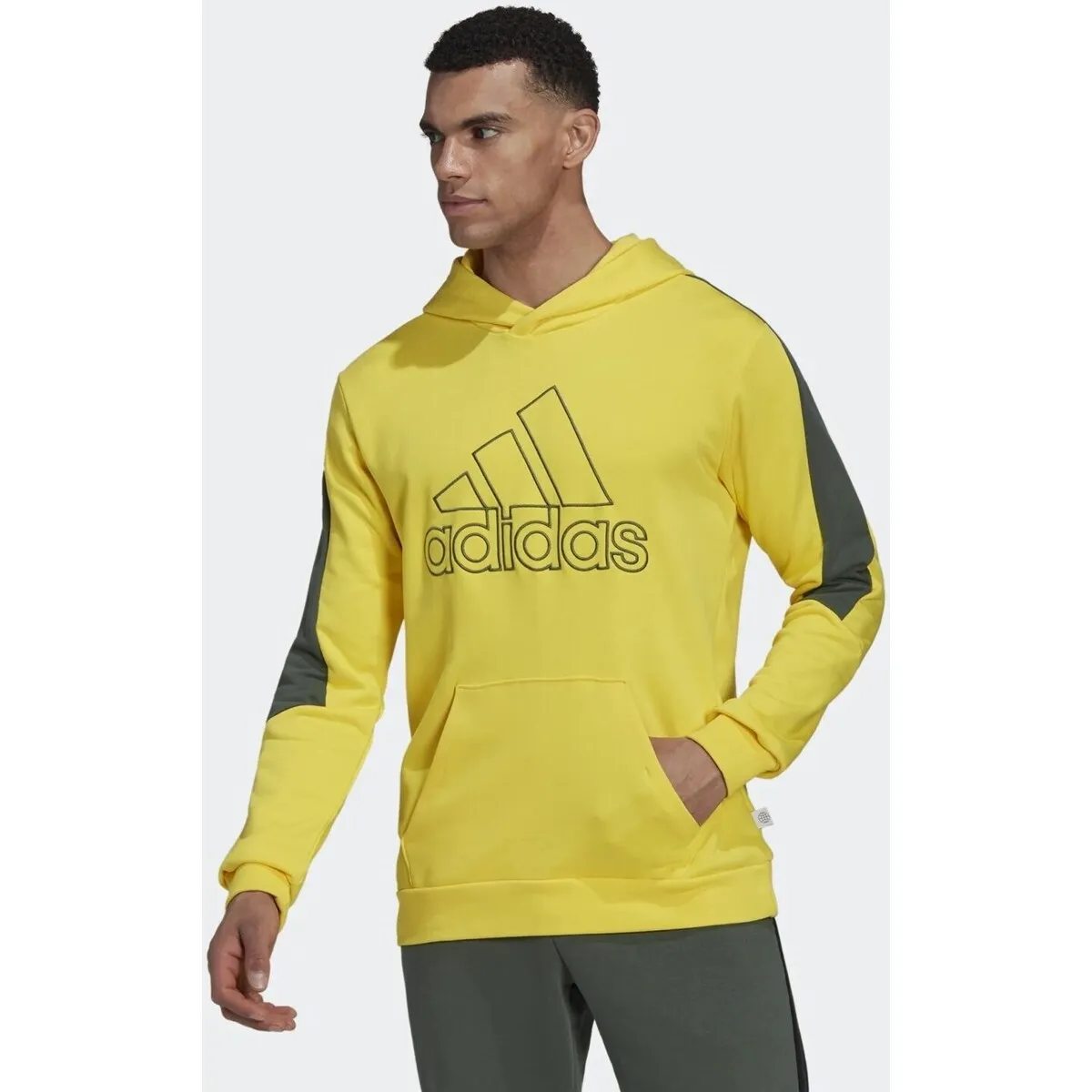 HK4541 Sudadera hombre amarillo