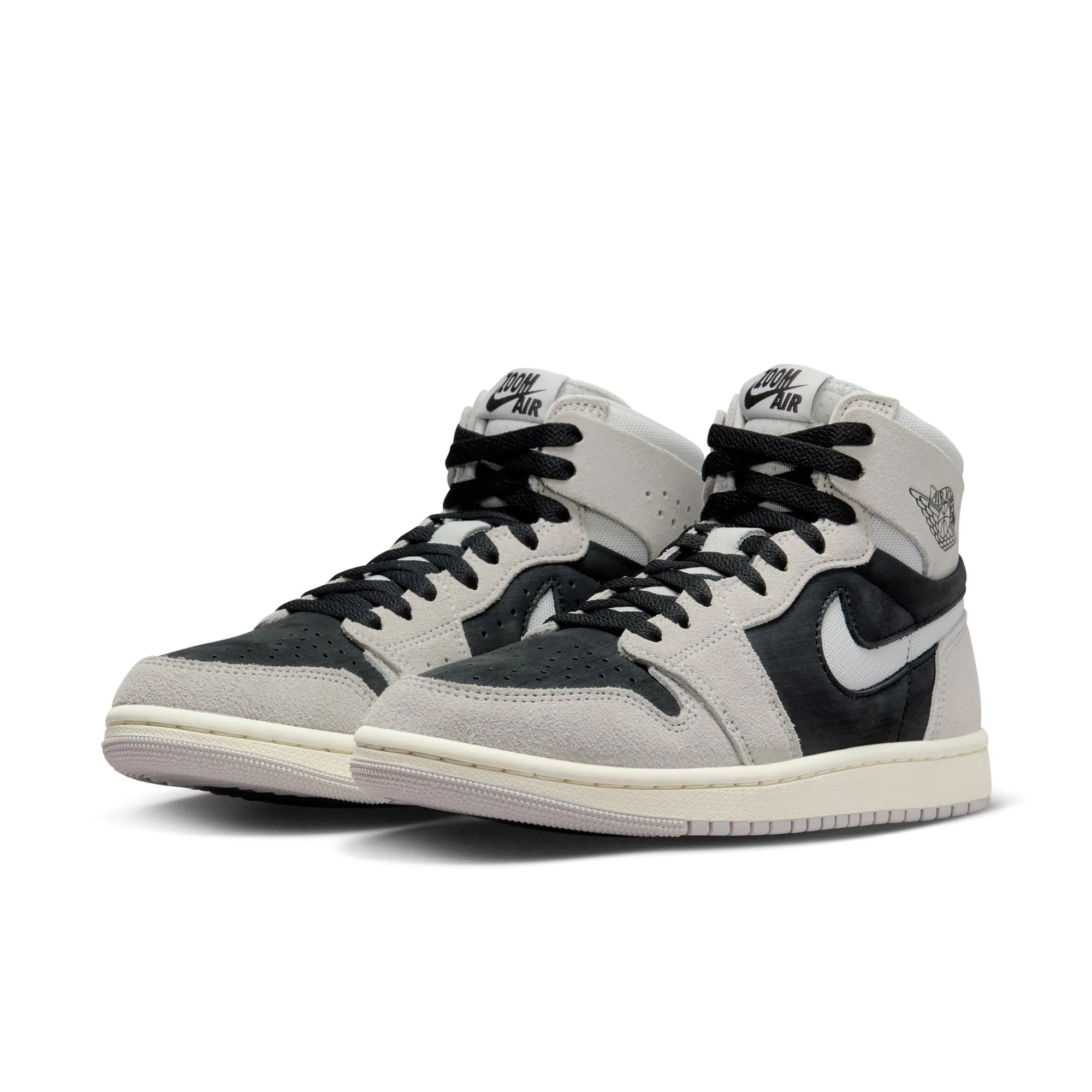JORDAN WOMEN AIR JORDAN 1 ZOOM AIR CMFT 2 LT IRON ORE/NEUTRAL GREYBLACK