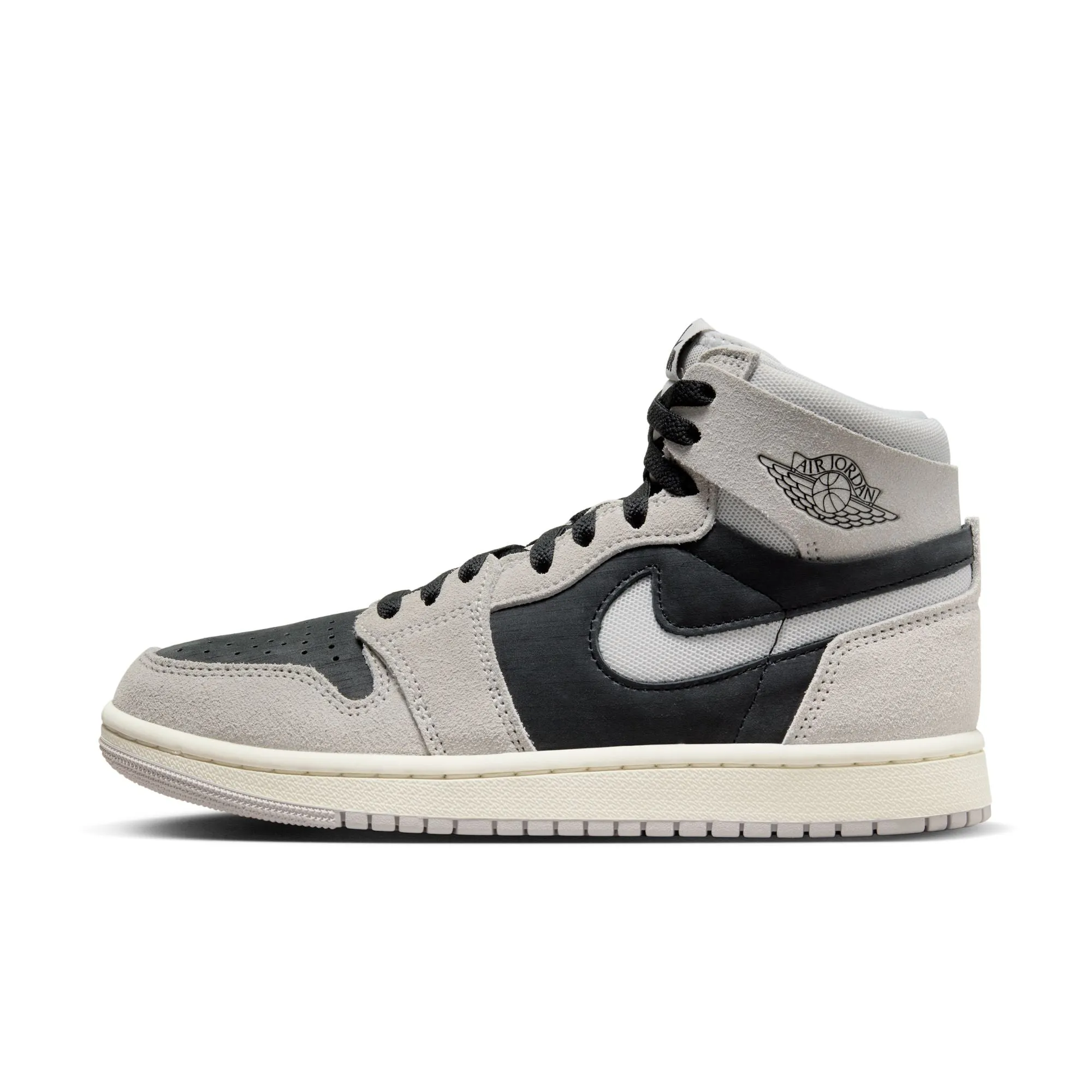 JORDAN WOMEN AIR JORDAN 1 ZOOM AIR CMFT 2 LT IRON ORE/NEUTRAL GREYBLACK