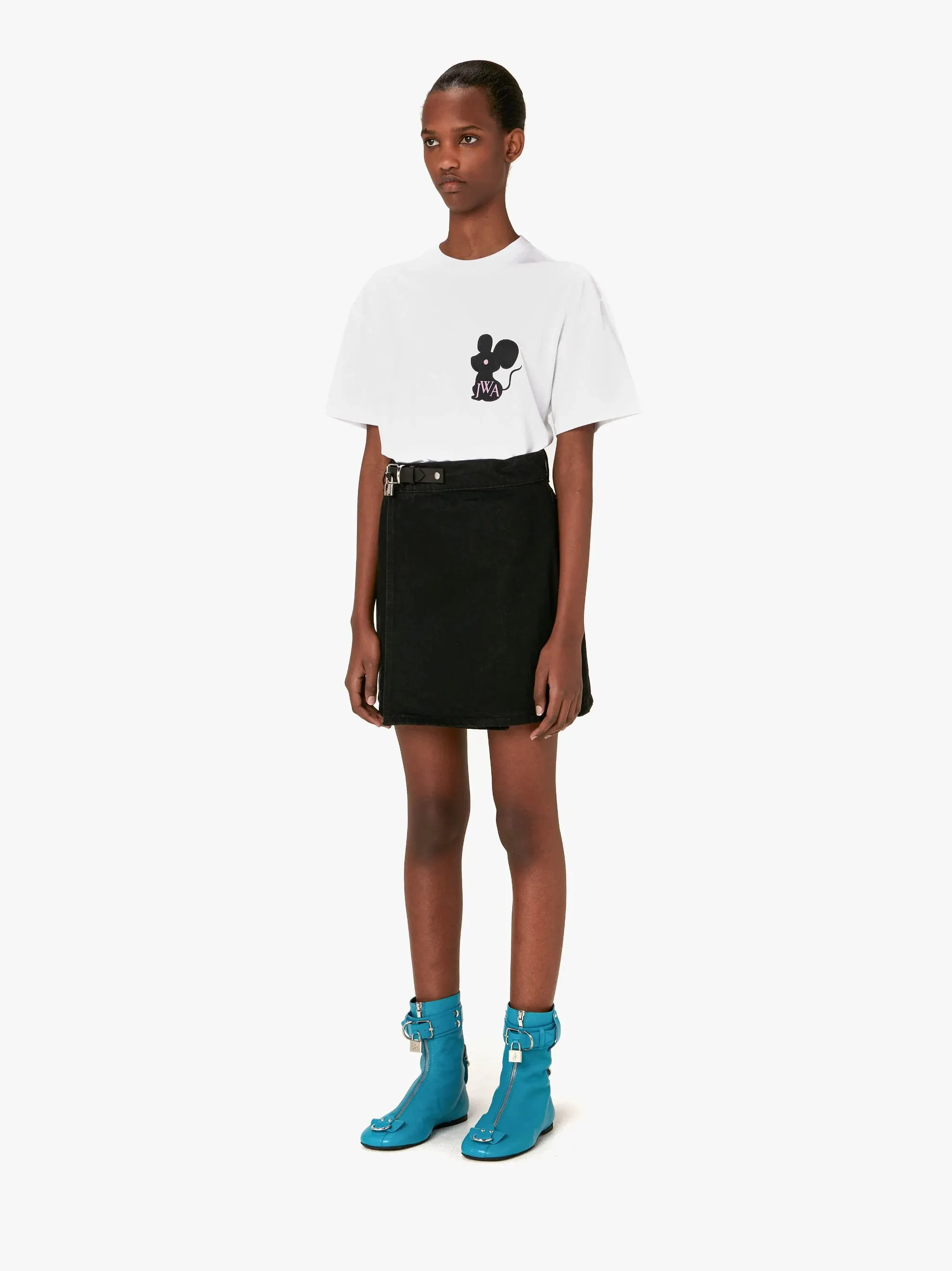 JW Anderson Women Padlock Strap Mini Skirt Black