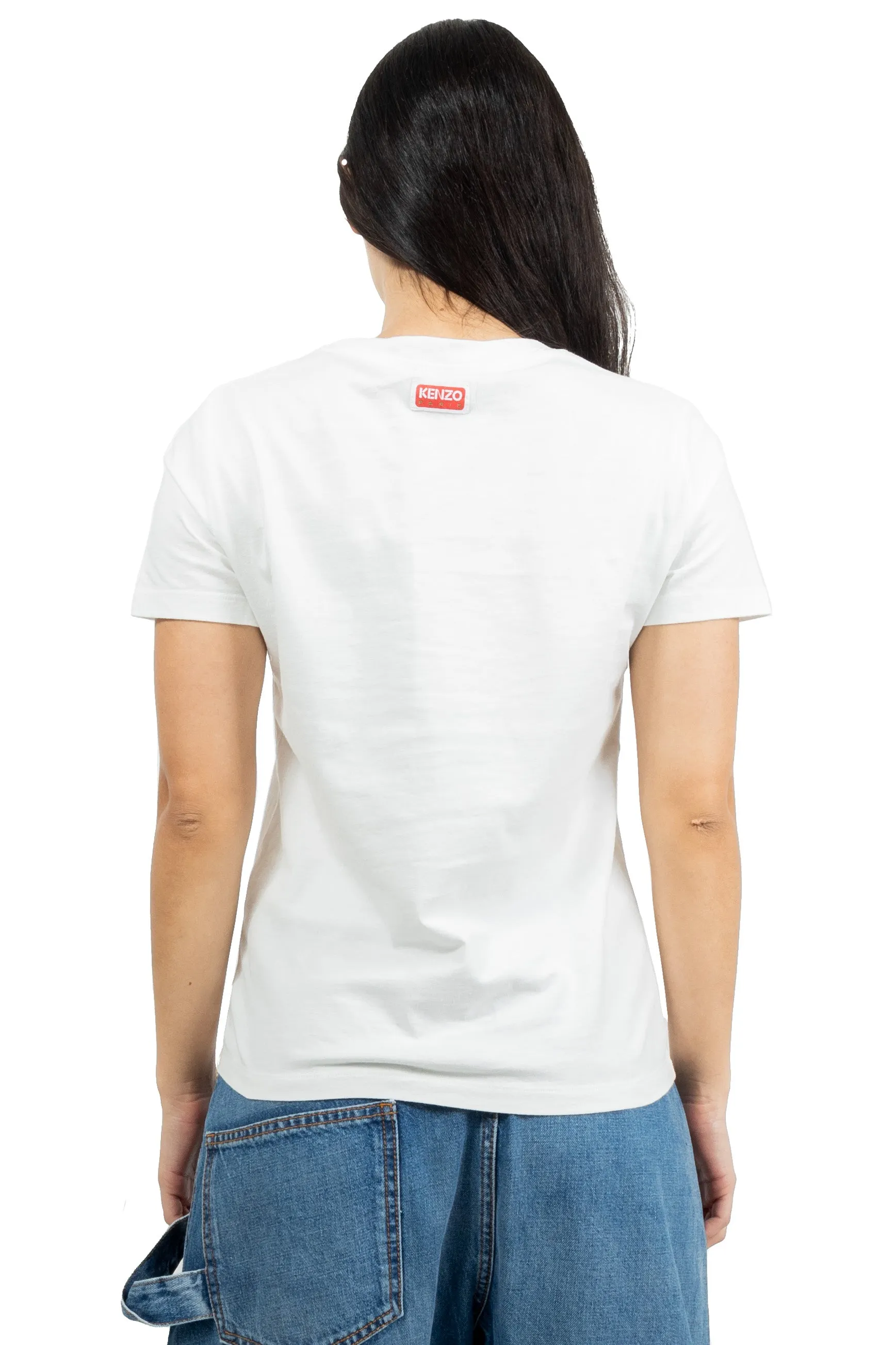 KENZO WOMEN TRICOTE TSHIRT COTON OFF WHITE