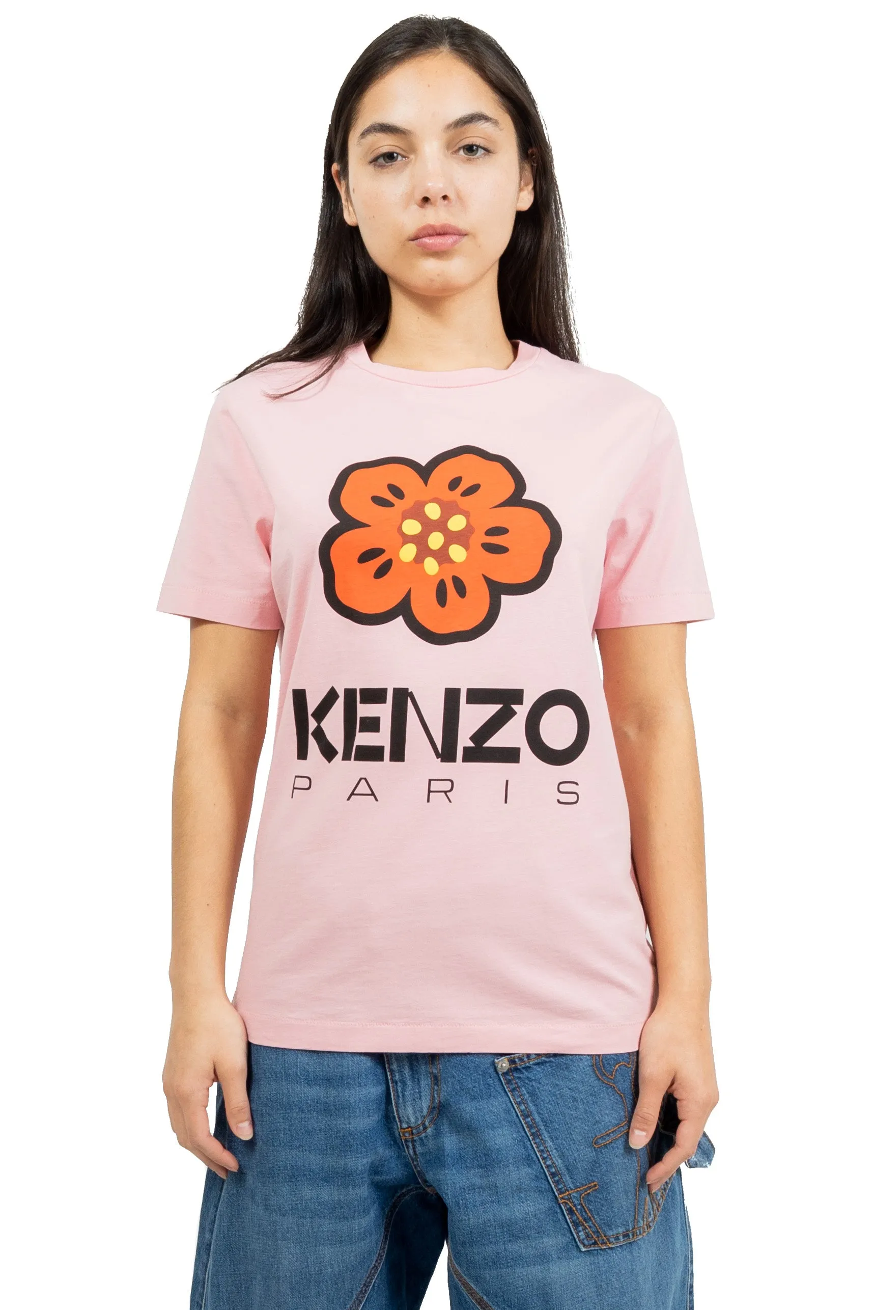 KENZO WOMEN TRICOTE TSHIRT COTON ROSE