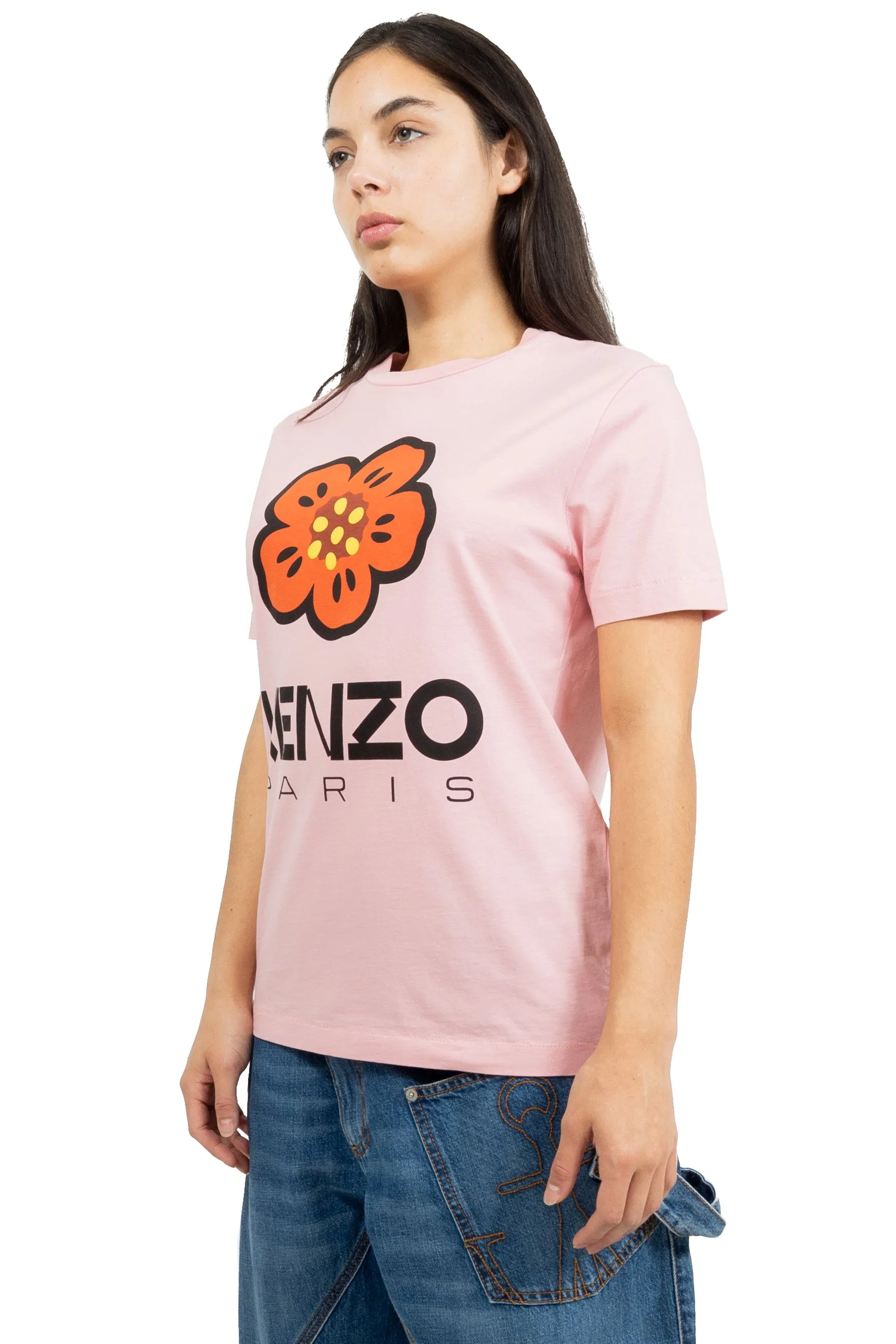 KENZO WOMEN TRICOTE TSHIRT COTON ROSE