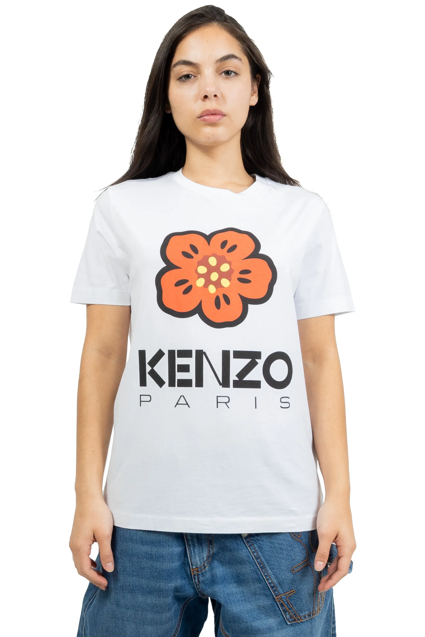 KENZO WOMEN TRICOTE TSHIRT COTON WHITE