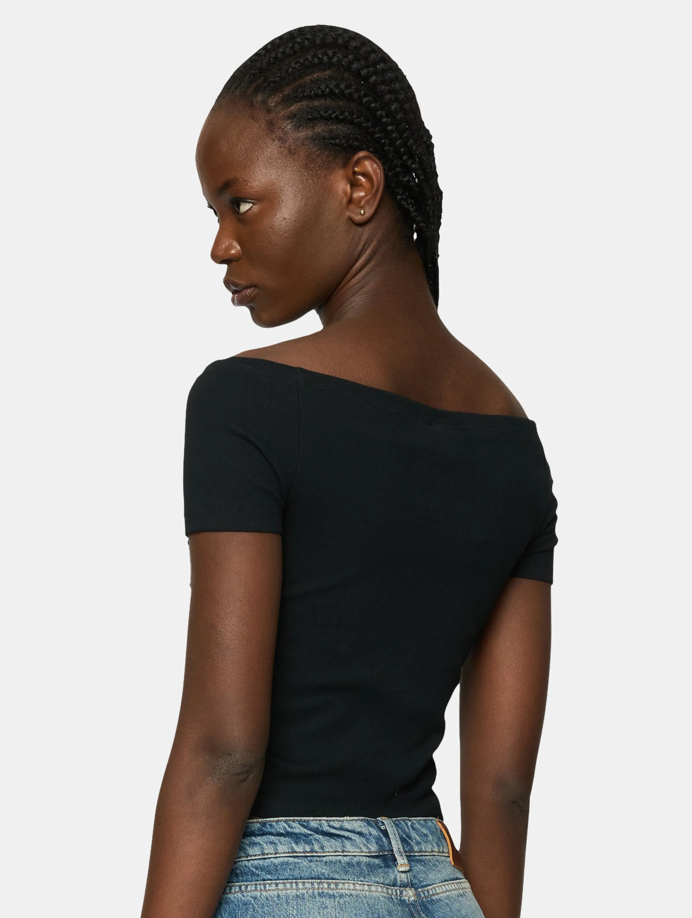 Ladies Organic Off Shoulder Rib 2 Pack