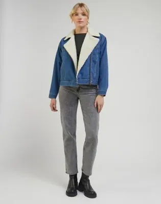 Lee Sherpa Moto Jkt "Mid Blues"
