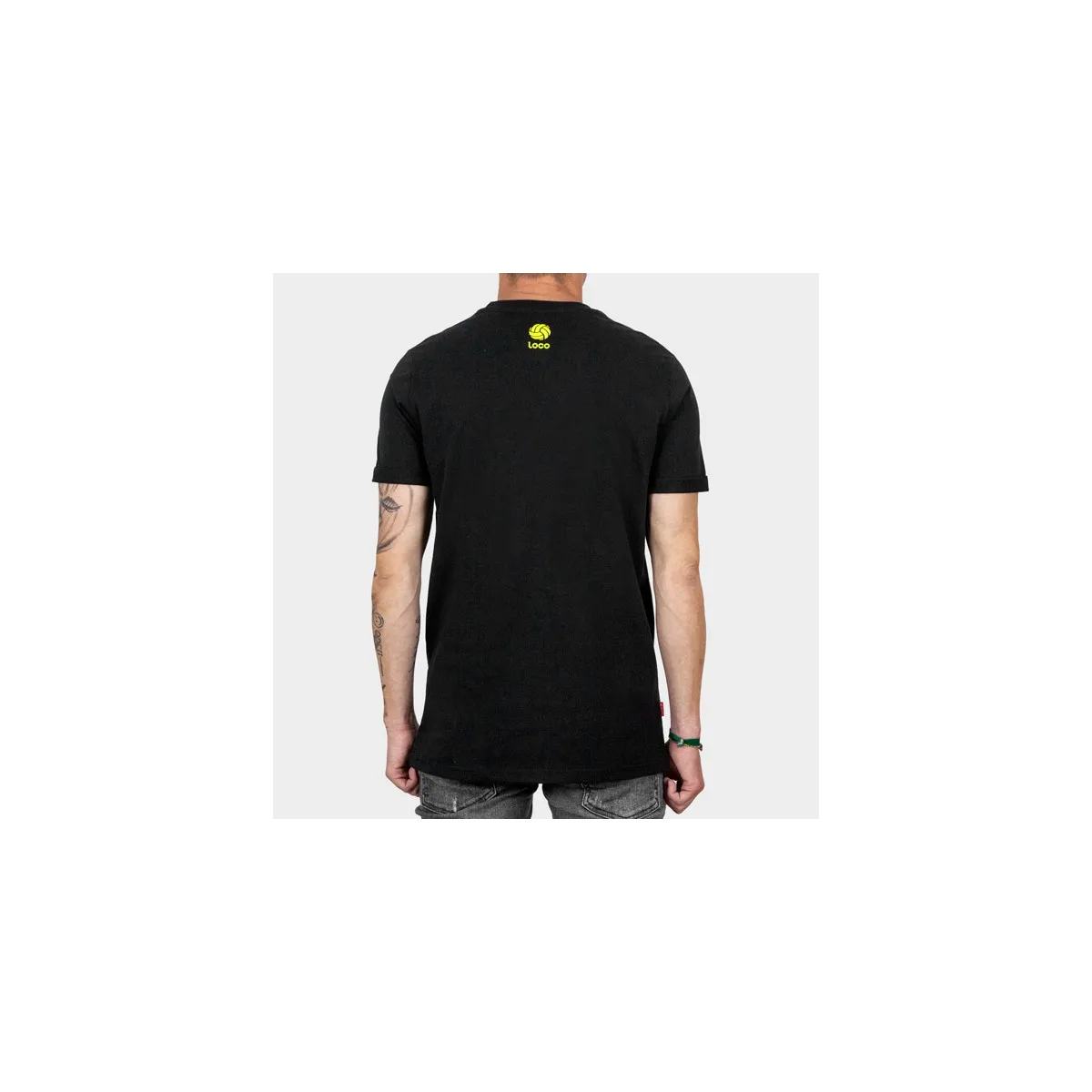 LOCO DE REMATE Y GOL  CAMISETA NEGRA