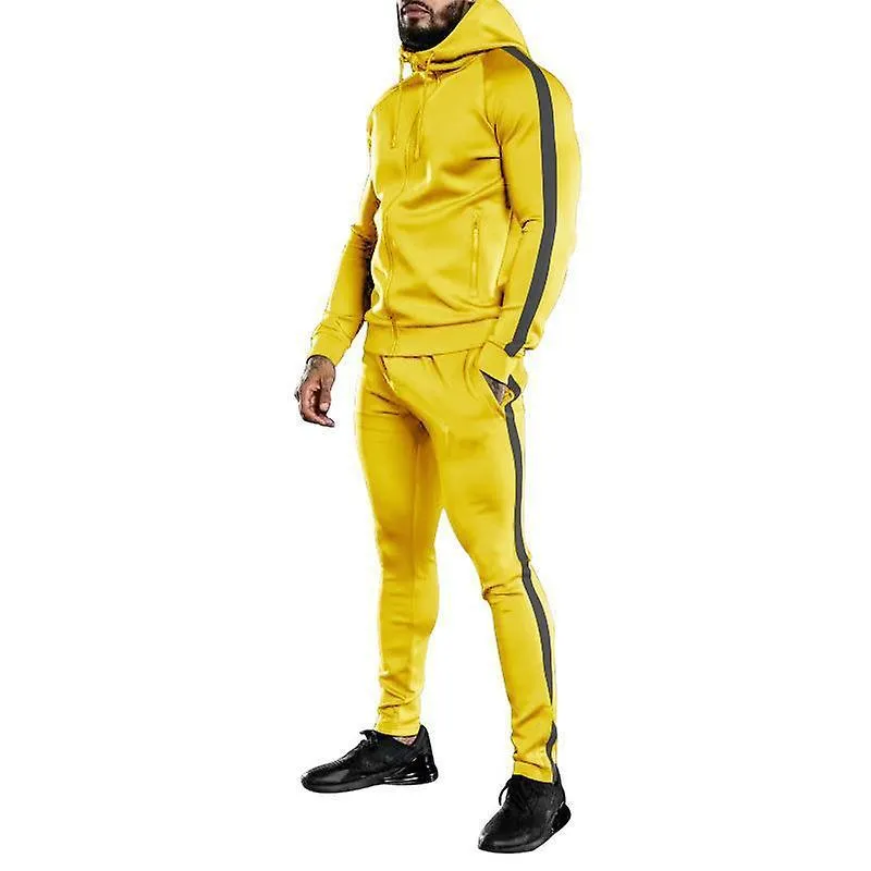 Mens Tracksuit 2 Piece Sweatsuit Sets Casual Hoodie Jogging Athletic Suits