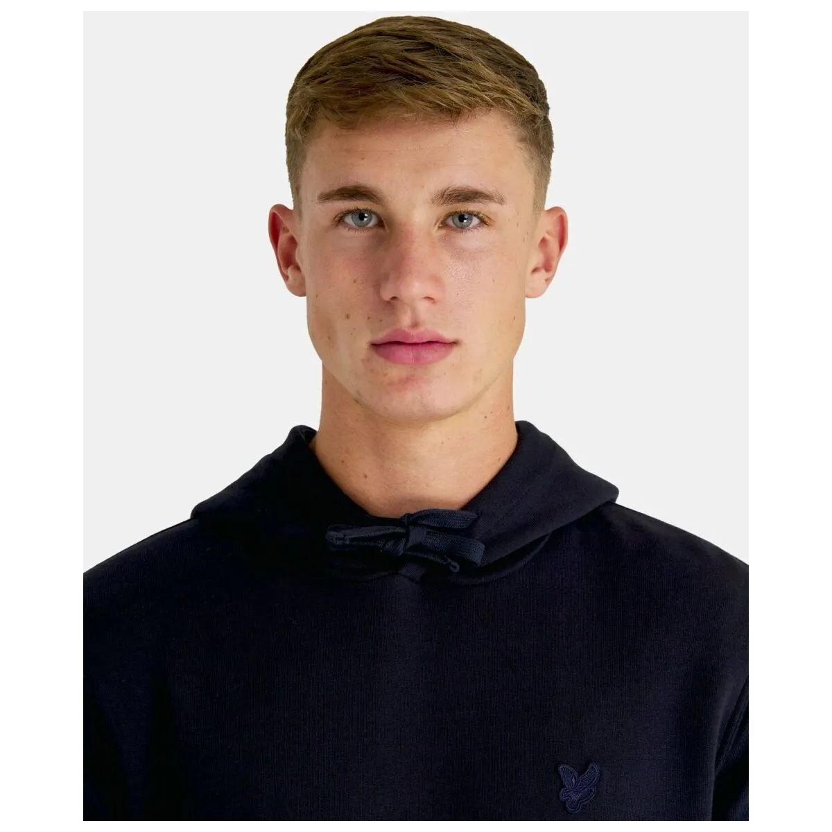 ML416TON TONAL PULLOVER HOODIEZ27. DARK NAVY
