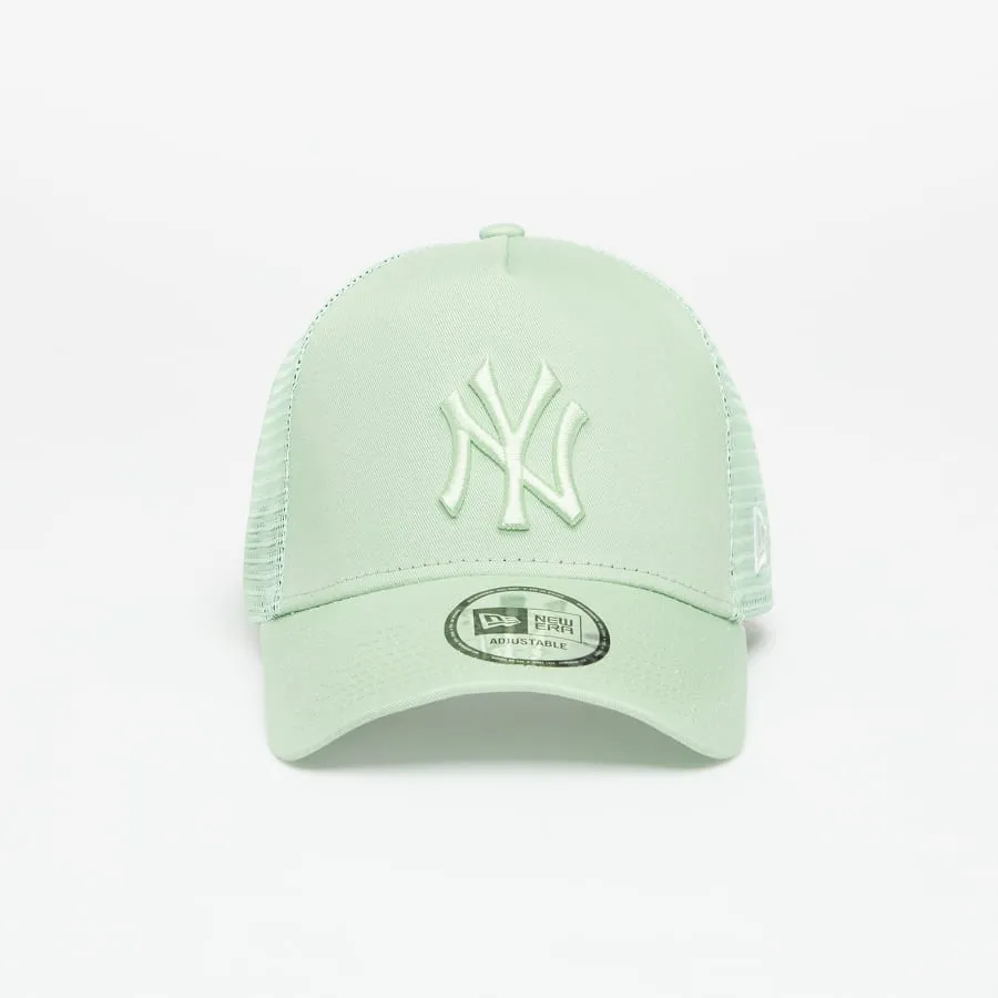 NEW ERA NEW YORK YANKEES TONAL MESH GREEN AFRAME TRUCKER CAP