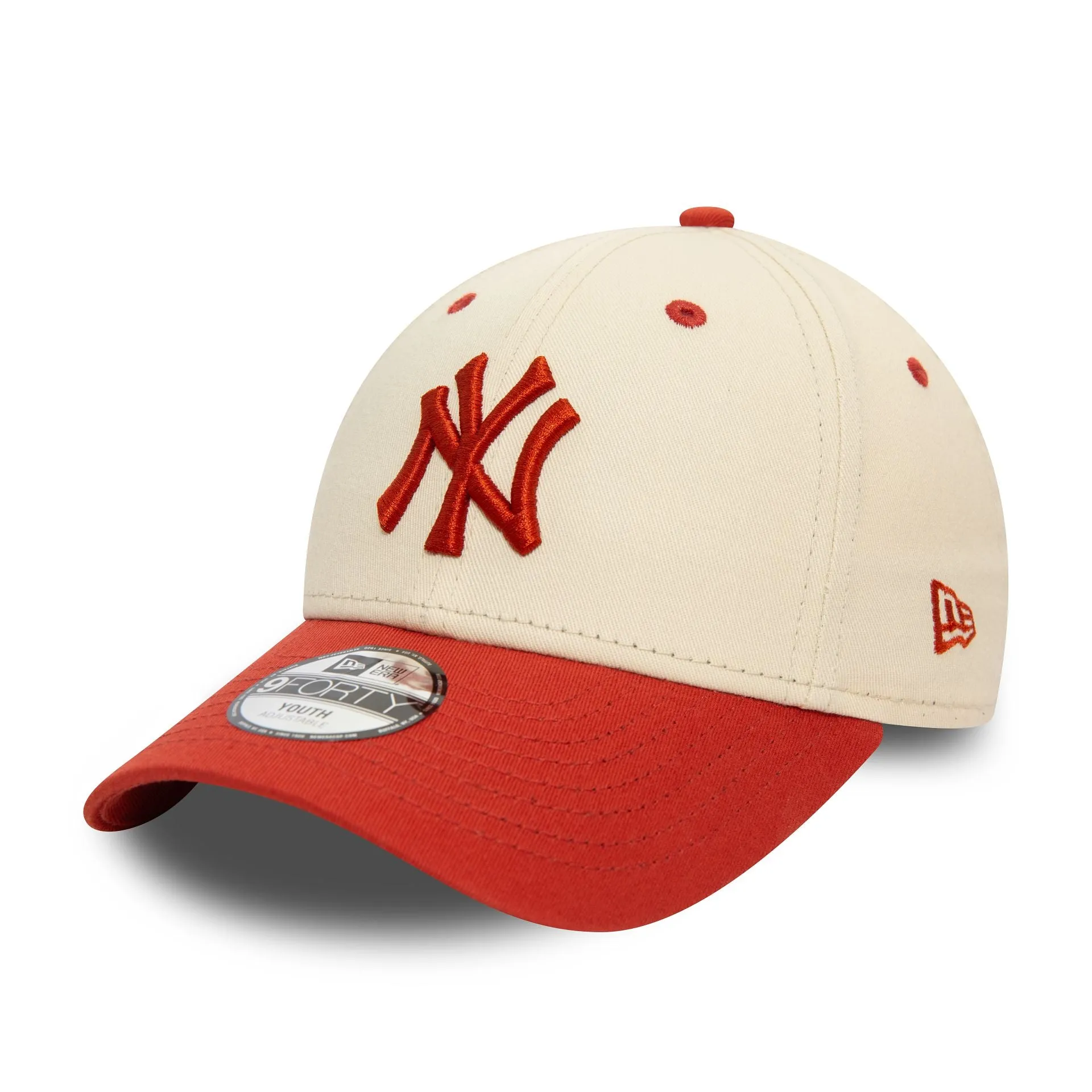 New York Yankees Gorra Ajustable Juvenil de Contraste en Beige Claro 9FORTY
