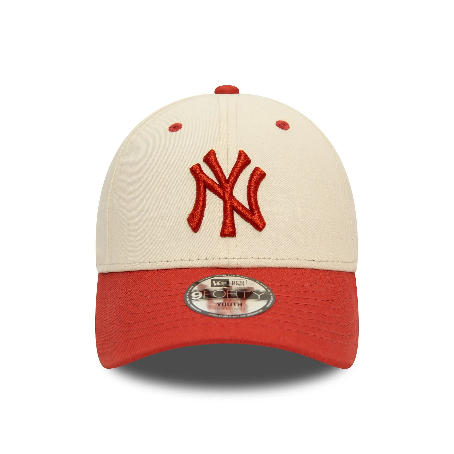 New York Yankees Gorra Ajustable Juvenil de Contraste en Beige Claro 9FORTY
