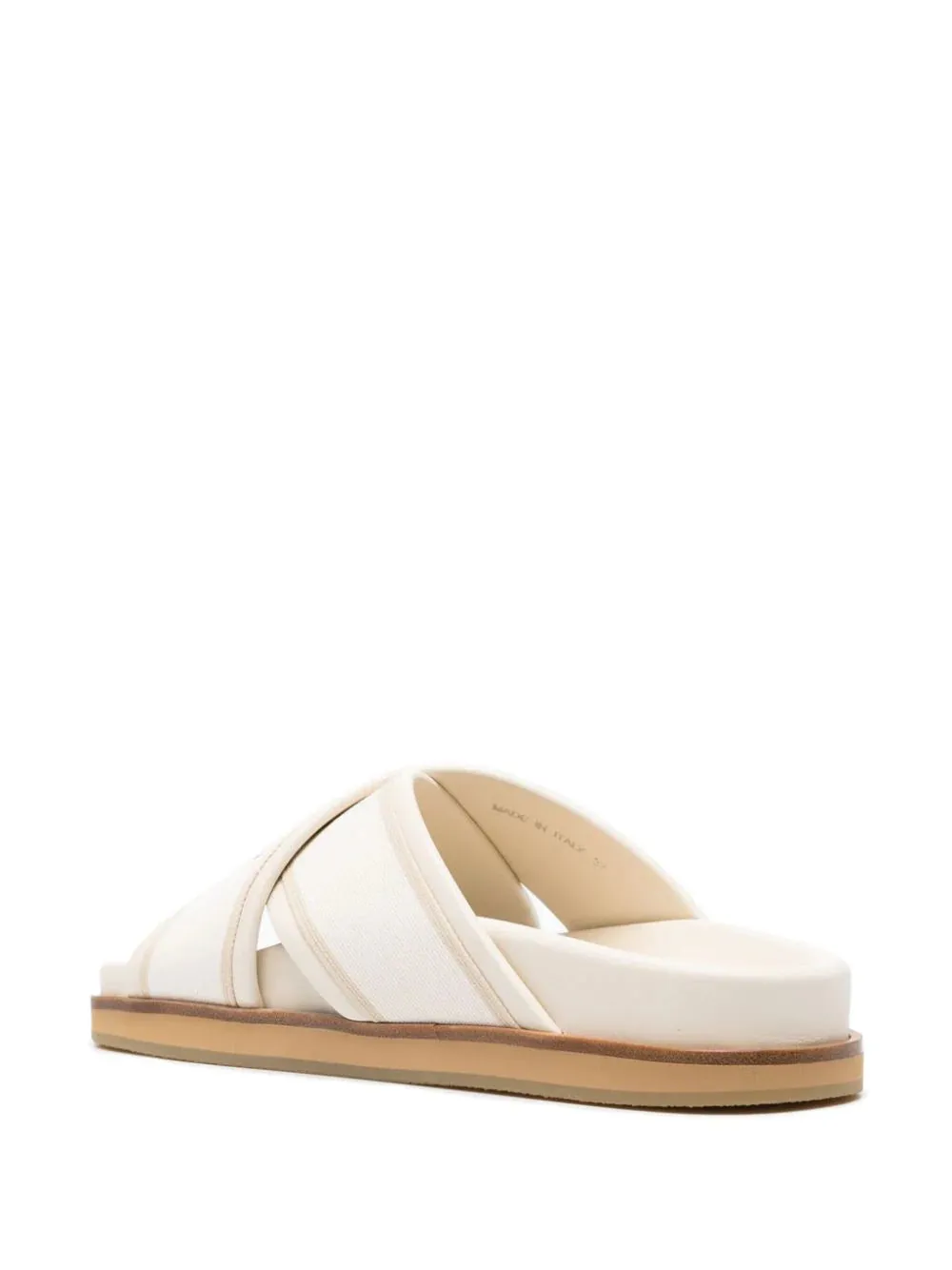 Off White Women Cloud Criss Cross Slider Beige Beige