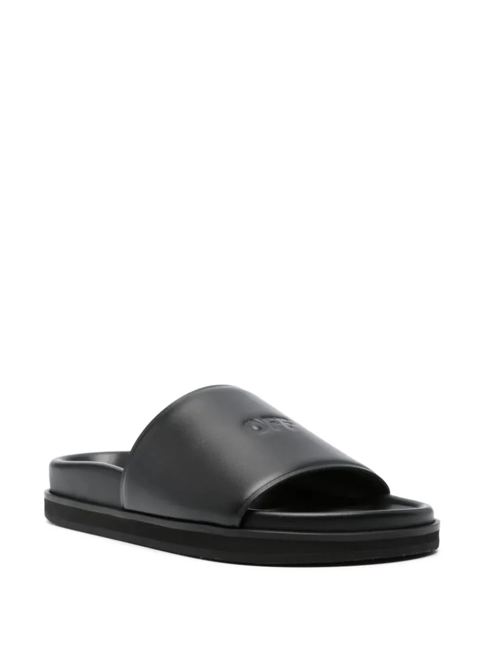 Off White Women Cloud Off Stamp Slides Black Black