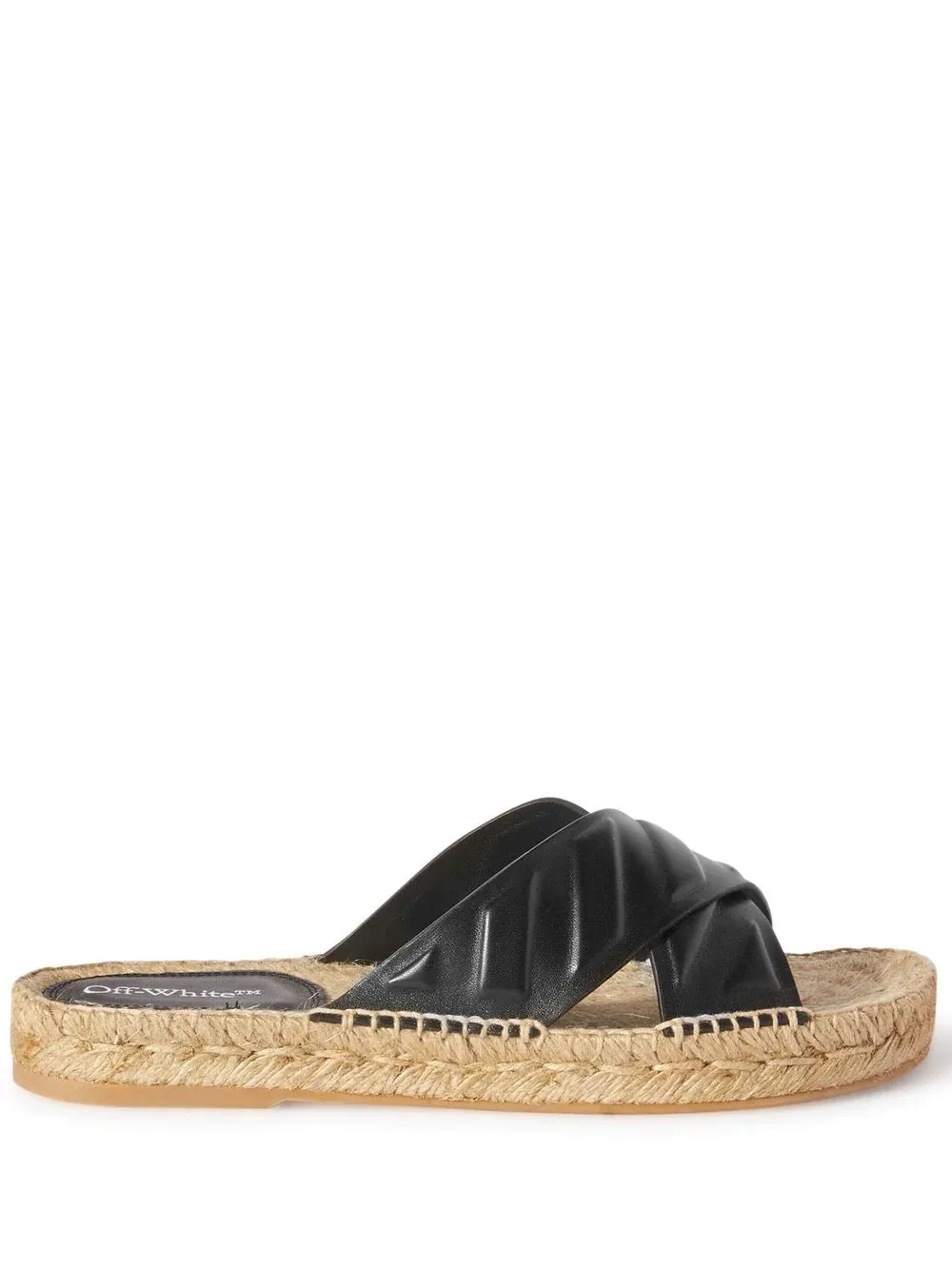 Off White Women Diag Lea Crisscross Espadadri Black Black