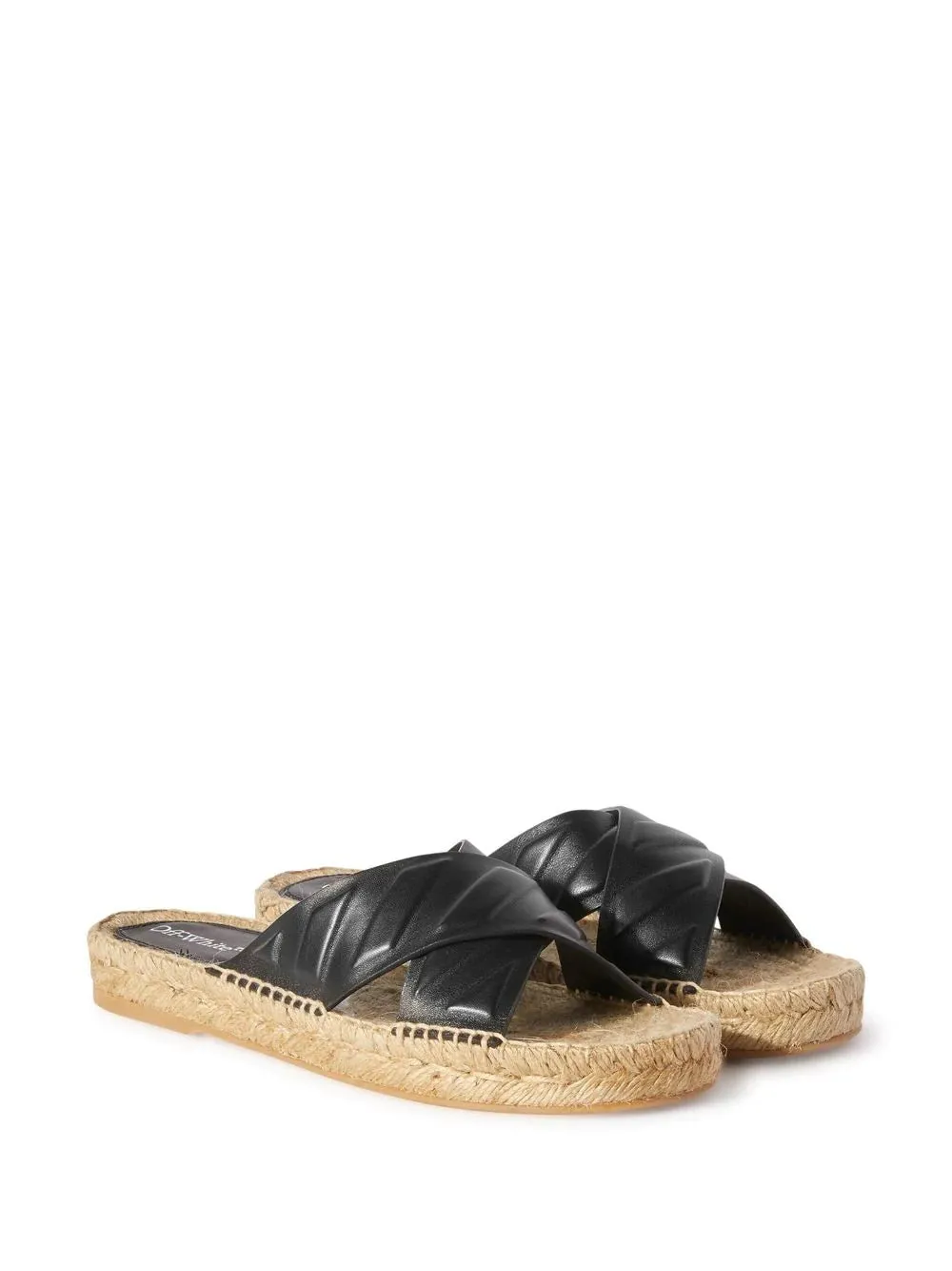 Off White Women Diag Lea Crisscross Espadadri Black Black