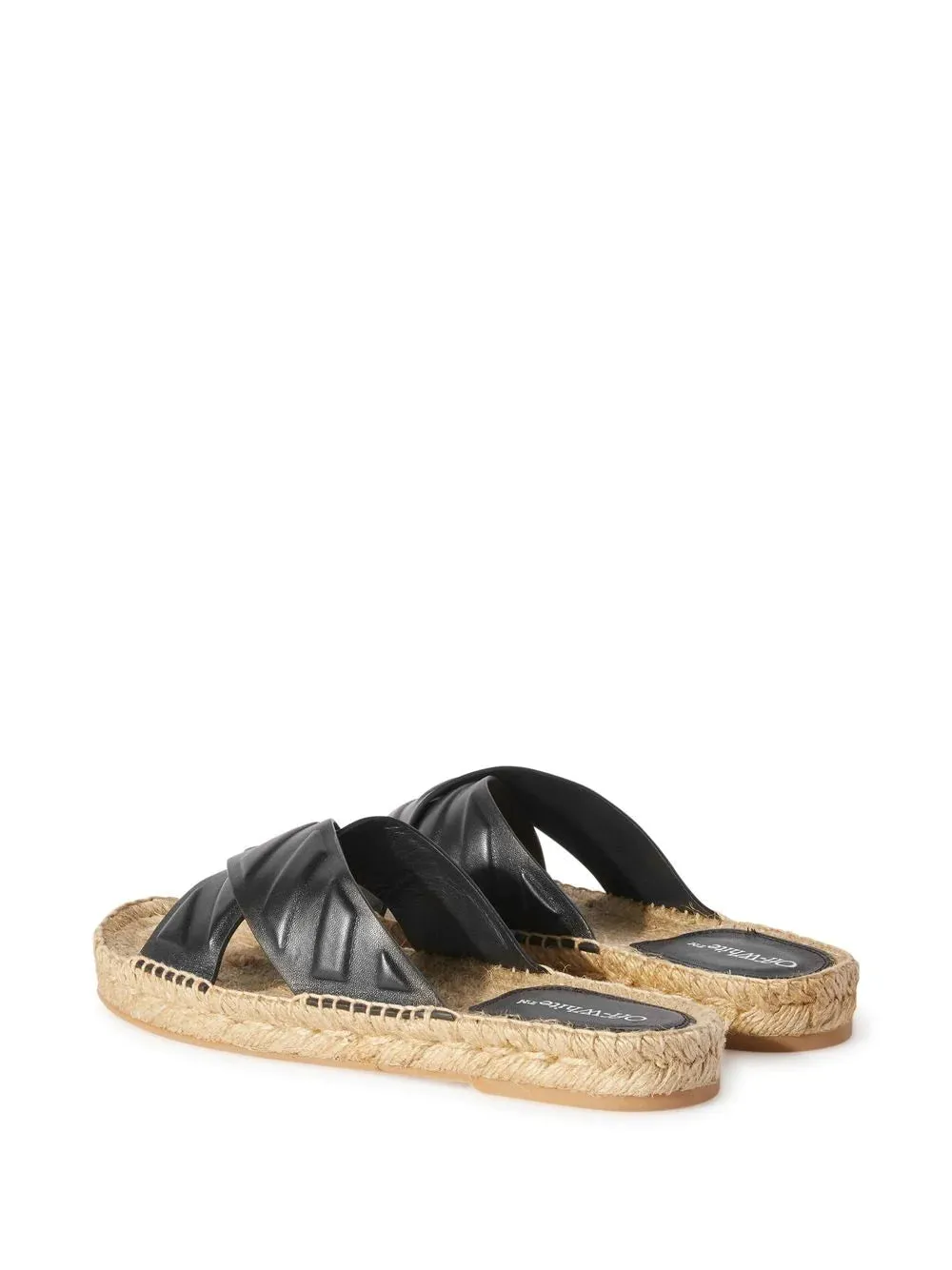 Off White Women Diag Lea Crisscross Espadadri Black Black