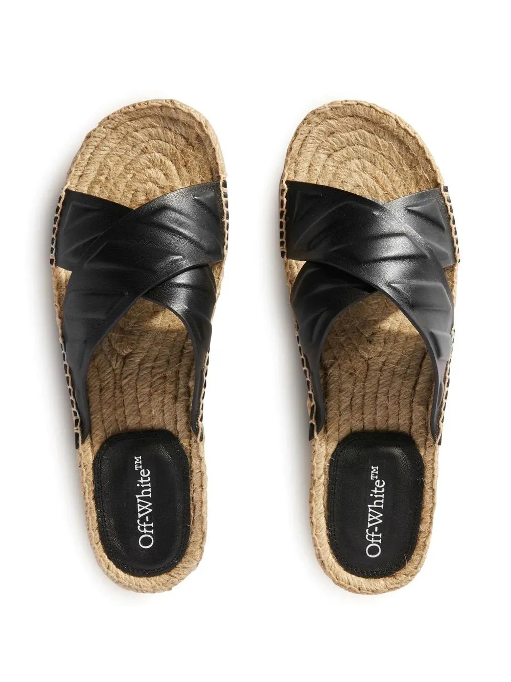 Off White Women Diag Lea Crisscross Espadadri Black Black