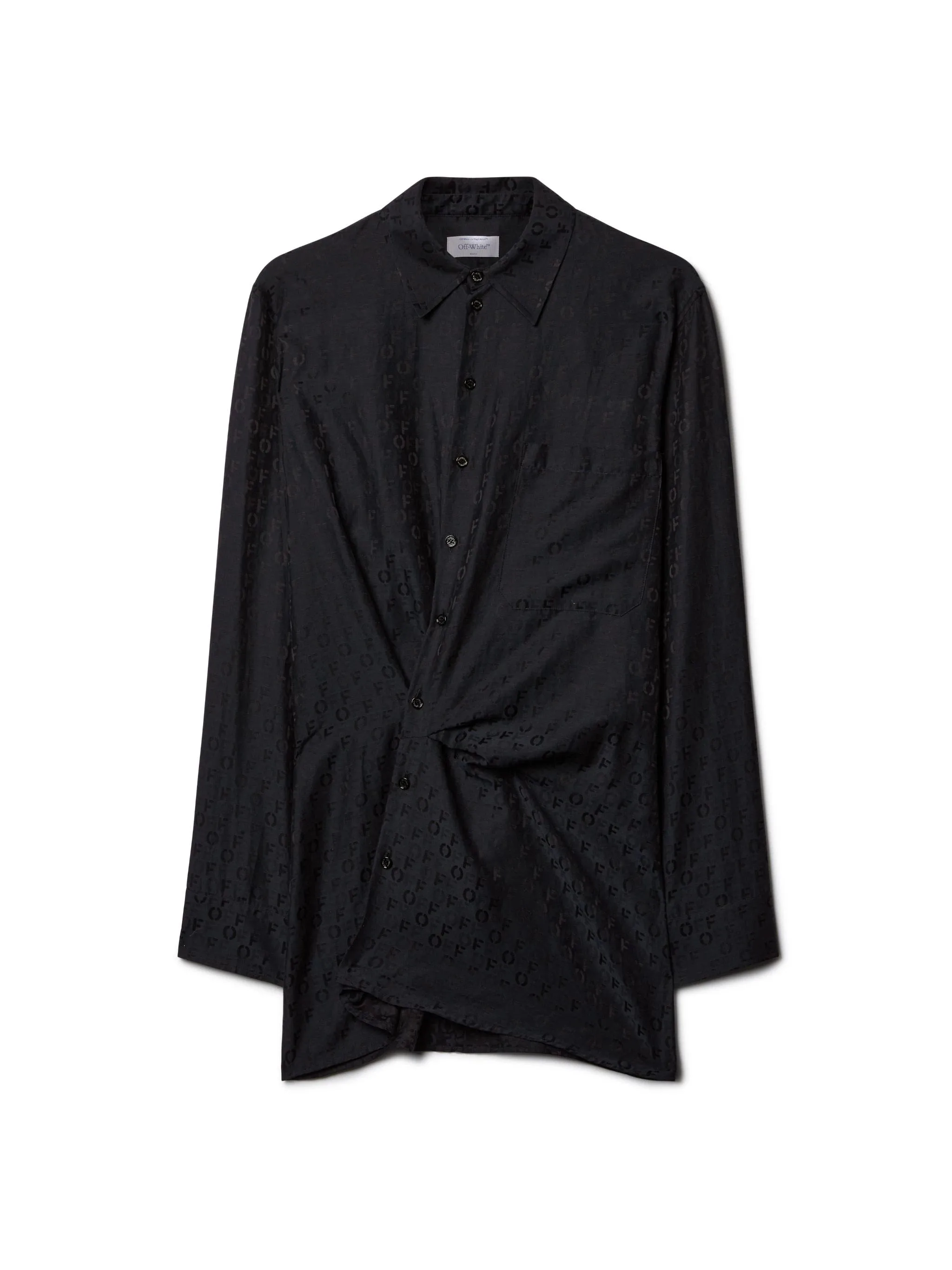 Off White Women Off Jacq Twist Shirt Dress Black Black