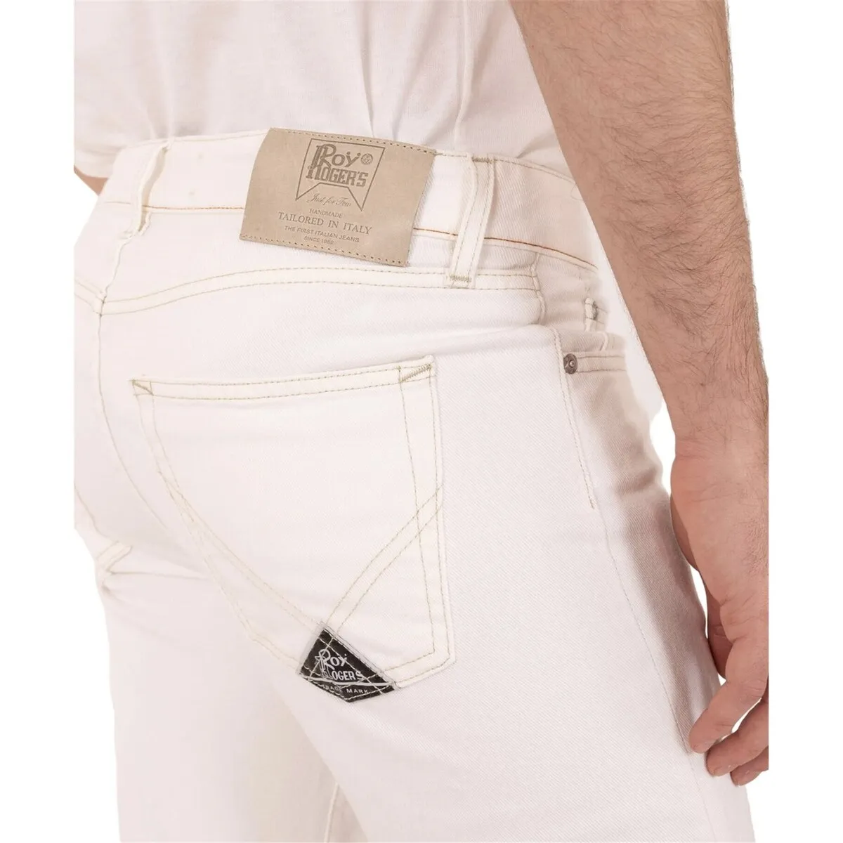 P23RRU110CD650111 Jeans hombre blanco