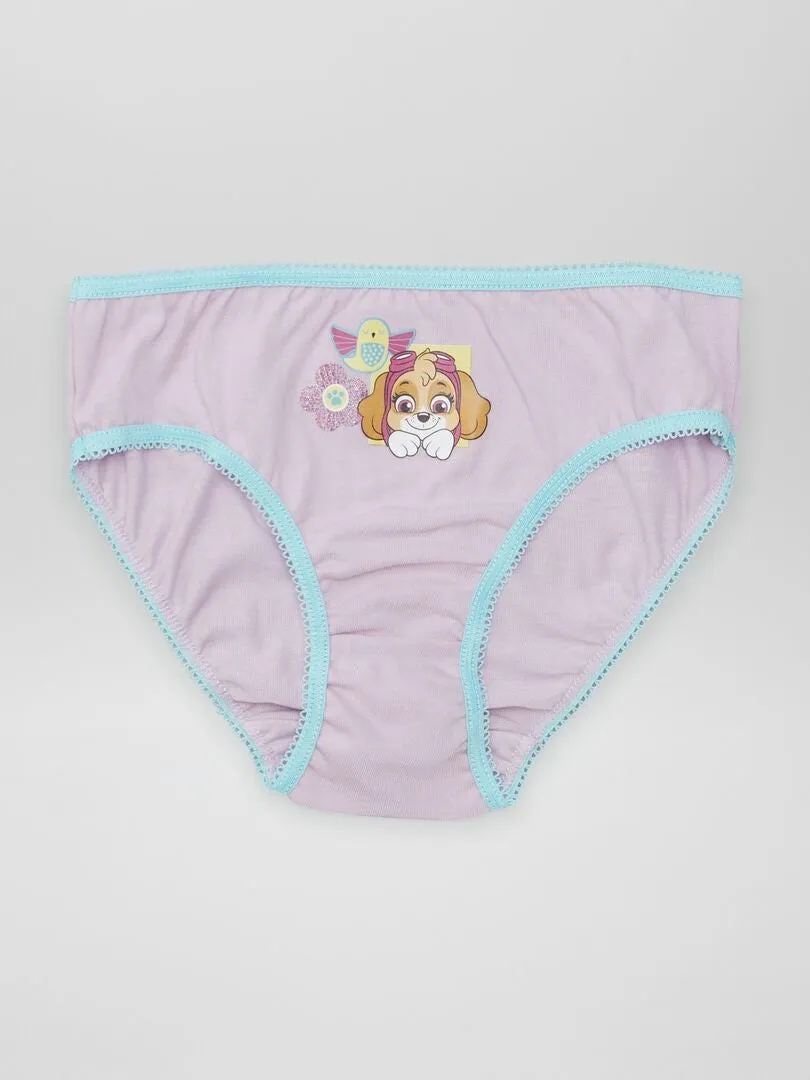 PACK DE 3 BRAGUITAS 'LA PATRULLA CANINA'  PURPURA