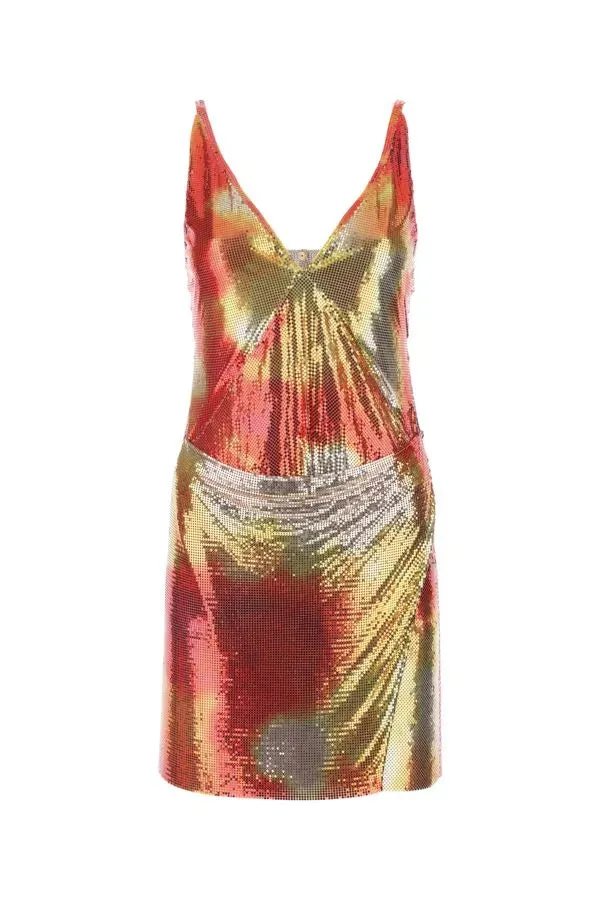 Paco Rabanne Women Multicolor Pixel Dress