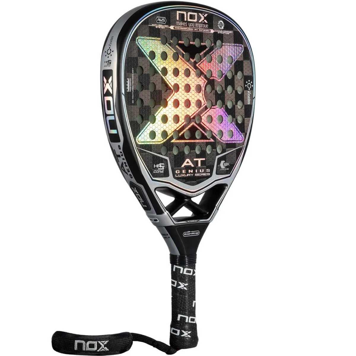 Pala Pádel Nox AT Luxury Genius Attack 18K Negra