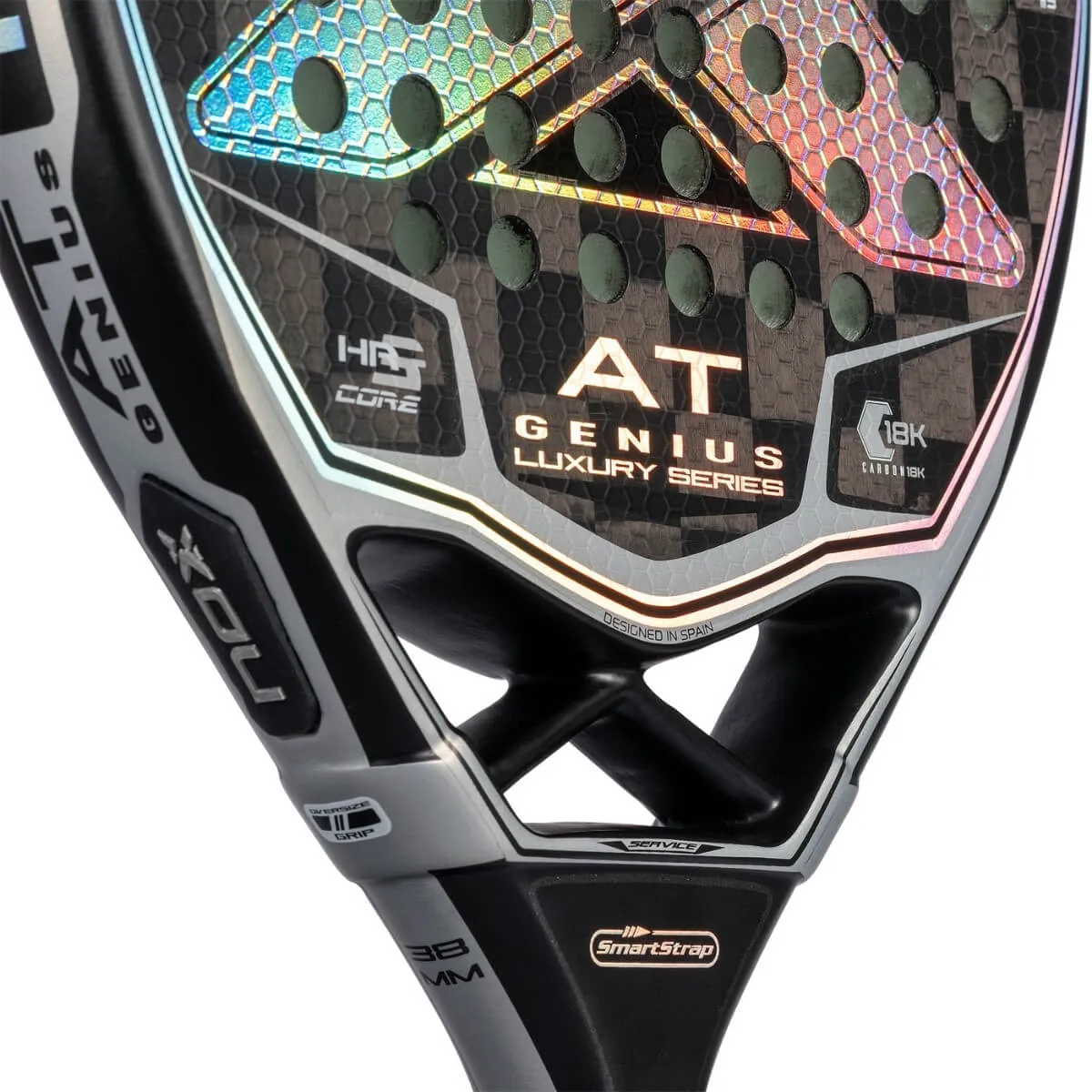 Pala Pádel Nox AT Luxury Genius Attack 18K Negra