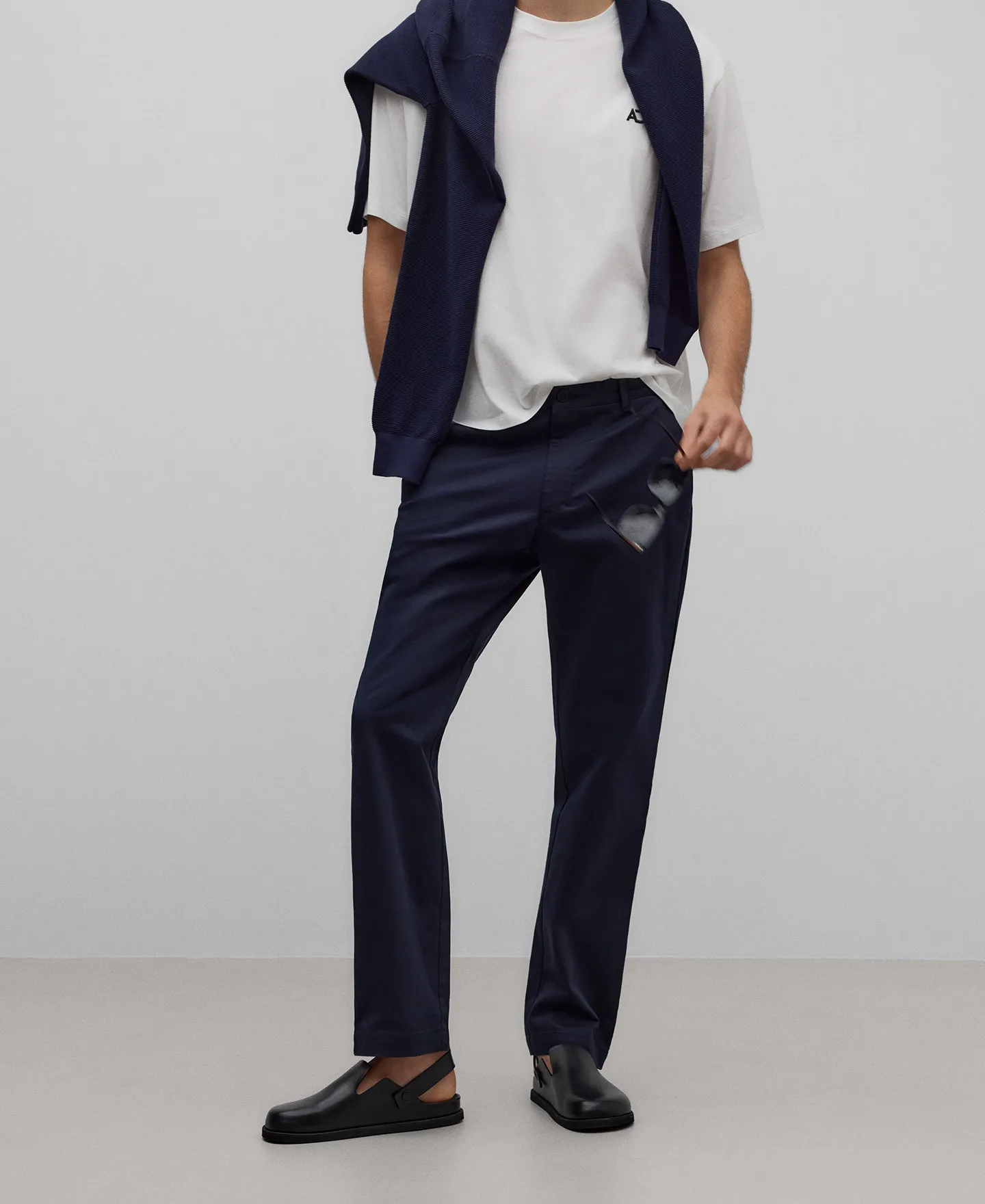 Pantalón chino twill de algodón hombre