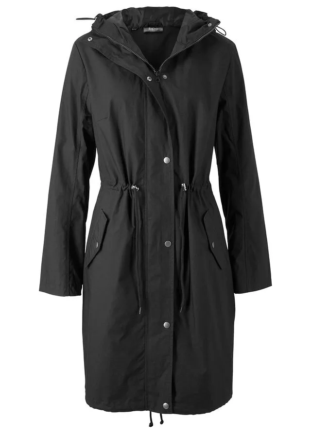 Parka con capucha Negro