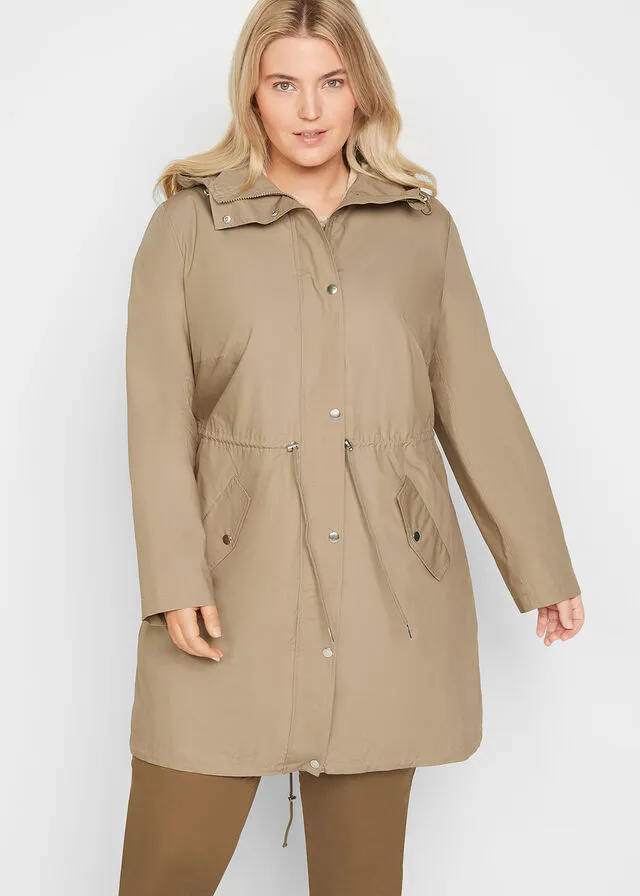 Parka con capucha Negro
