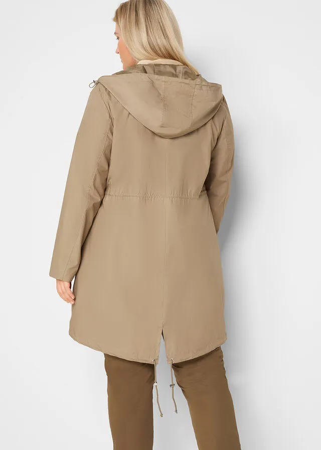 Parka con capucha Negro