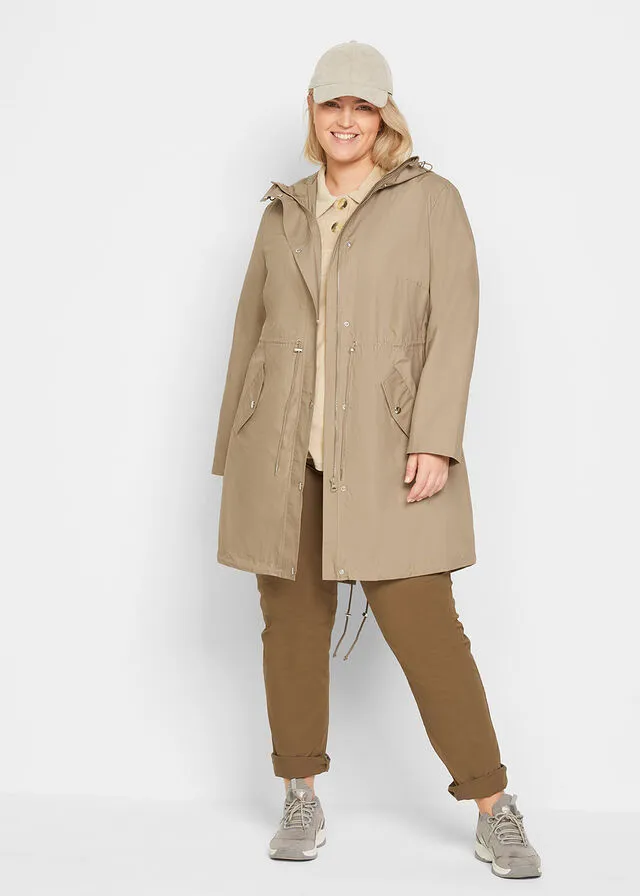 Parka con capucha Negro