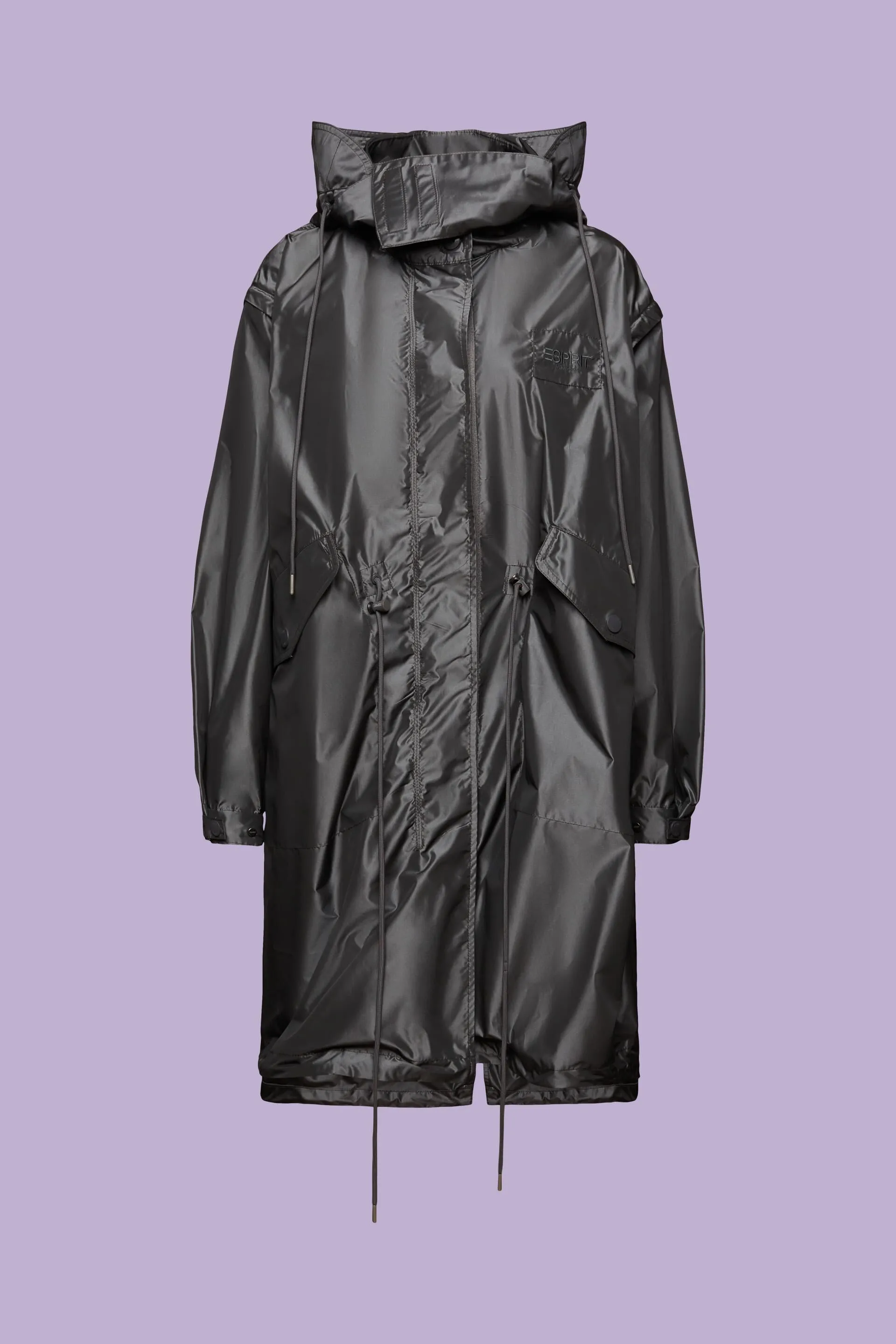 Parka metalizada con capucha