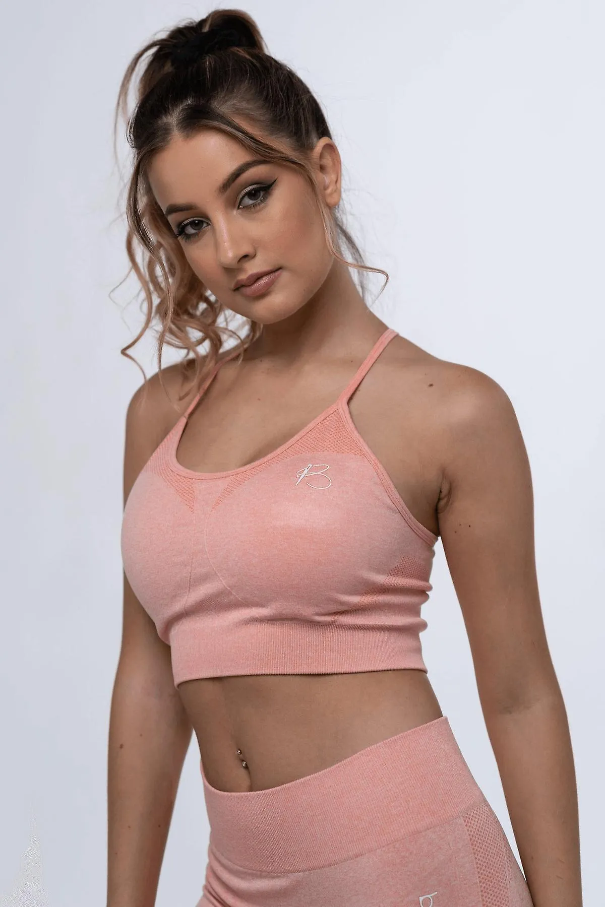 Peach active seamless set