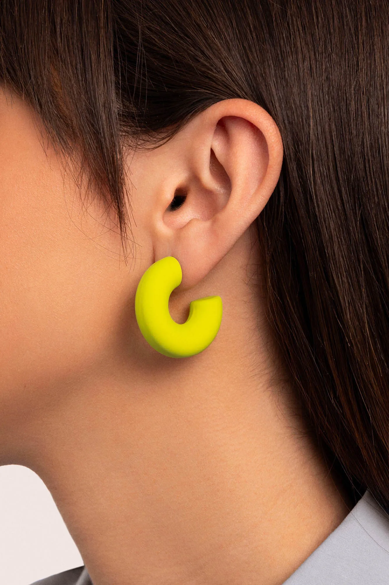 Pendientes Aro Gummy Lima Acero