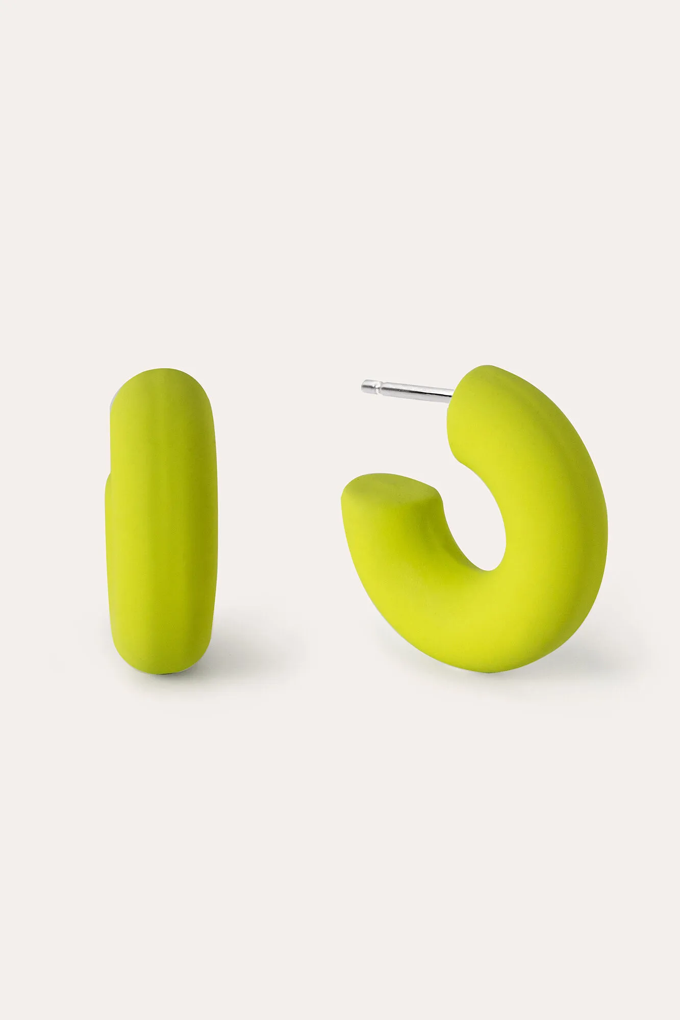 Pendientes Aro Gummy Lima Acero