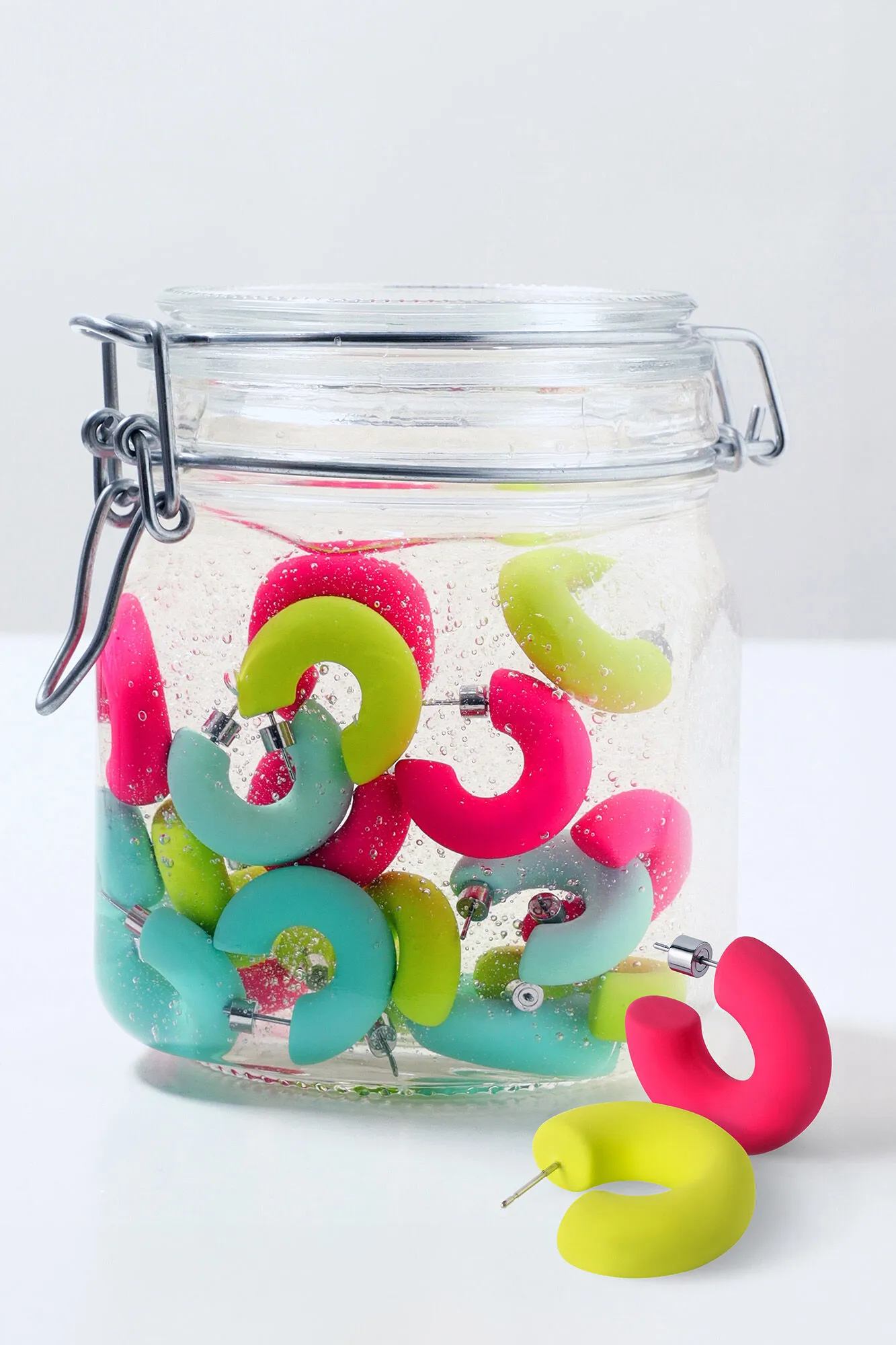 Pendientes Aro Gummy Lima Acero