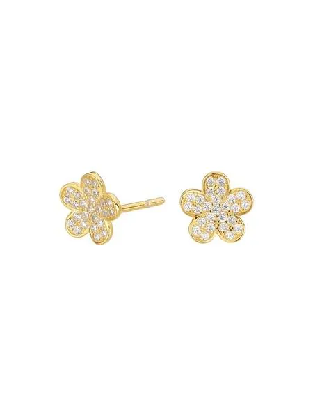 pendientes itemporality flor oro