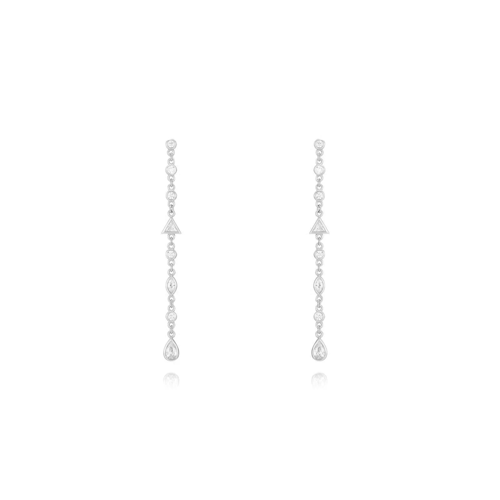 Pendientes Plata Largos Geos