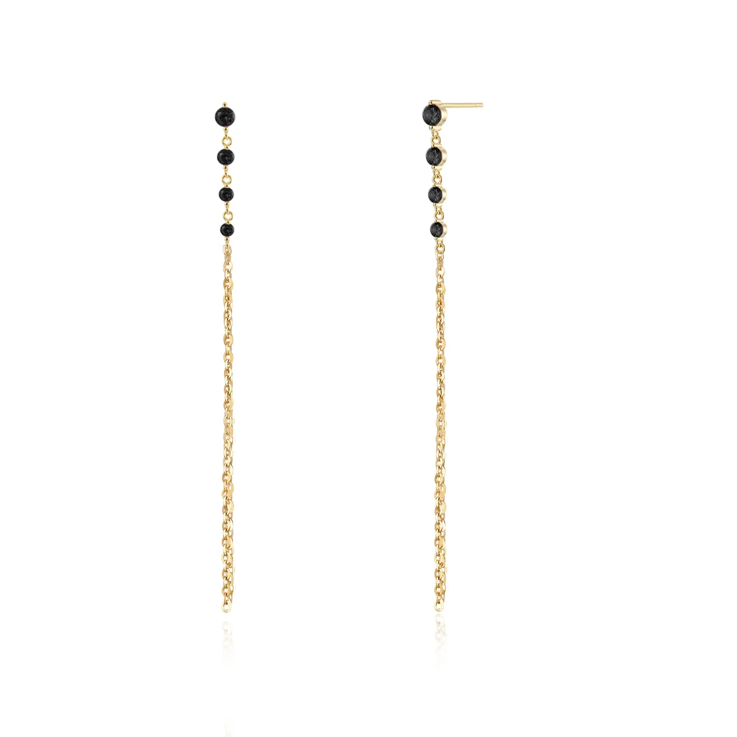 Pendientes Plata Marilyn Black Gold
