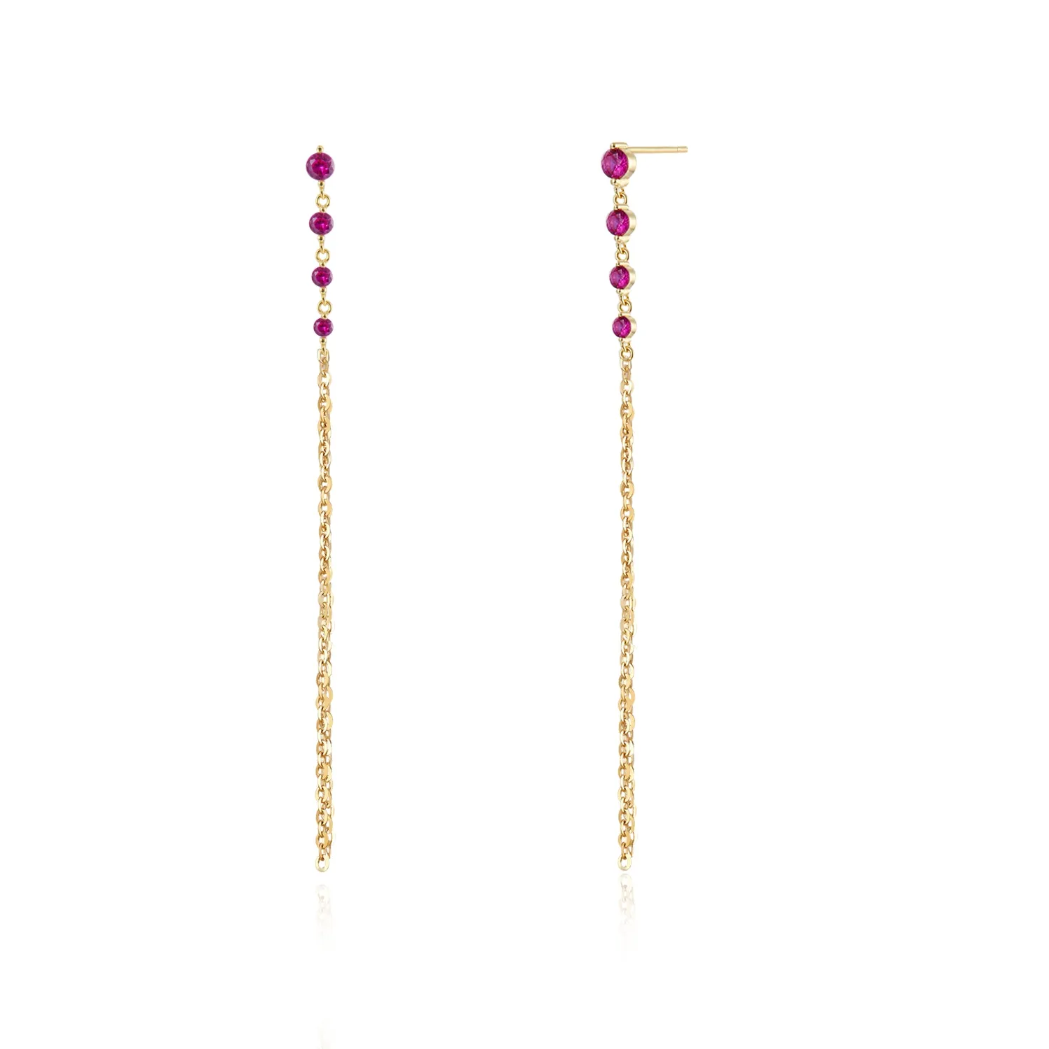 Pendientes Plata Marilyn Red Gold