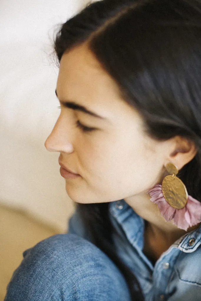 Pendientes Raso rosa
