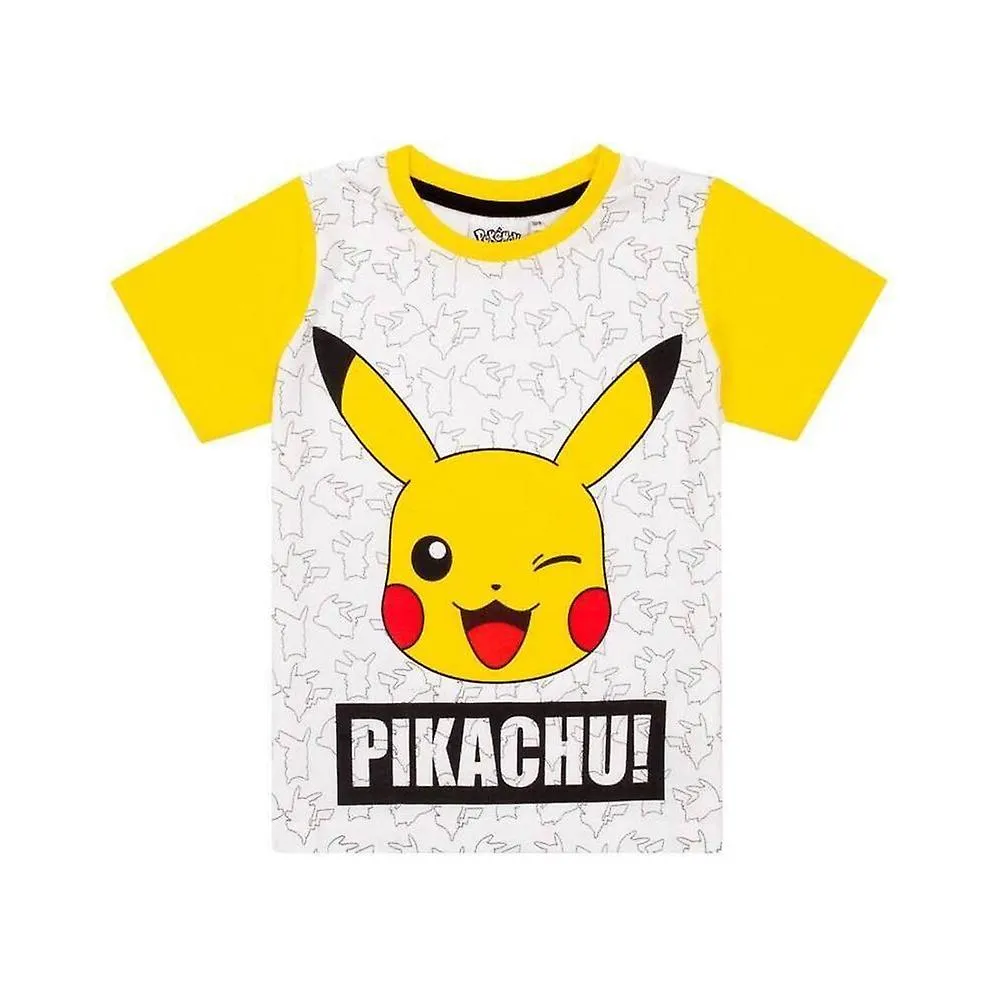 Pokemon Boys Pikachu Face Short Pyjama Set