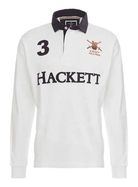 polo hackett rugby blanco hombre
