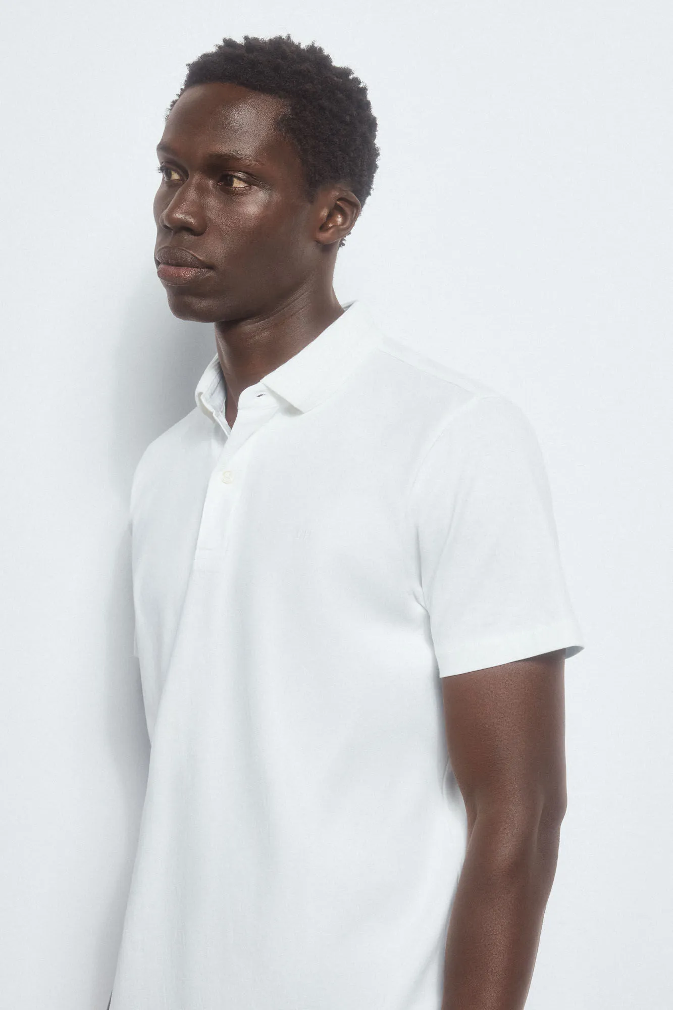 Refined jacquard collar polo shirt 