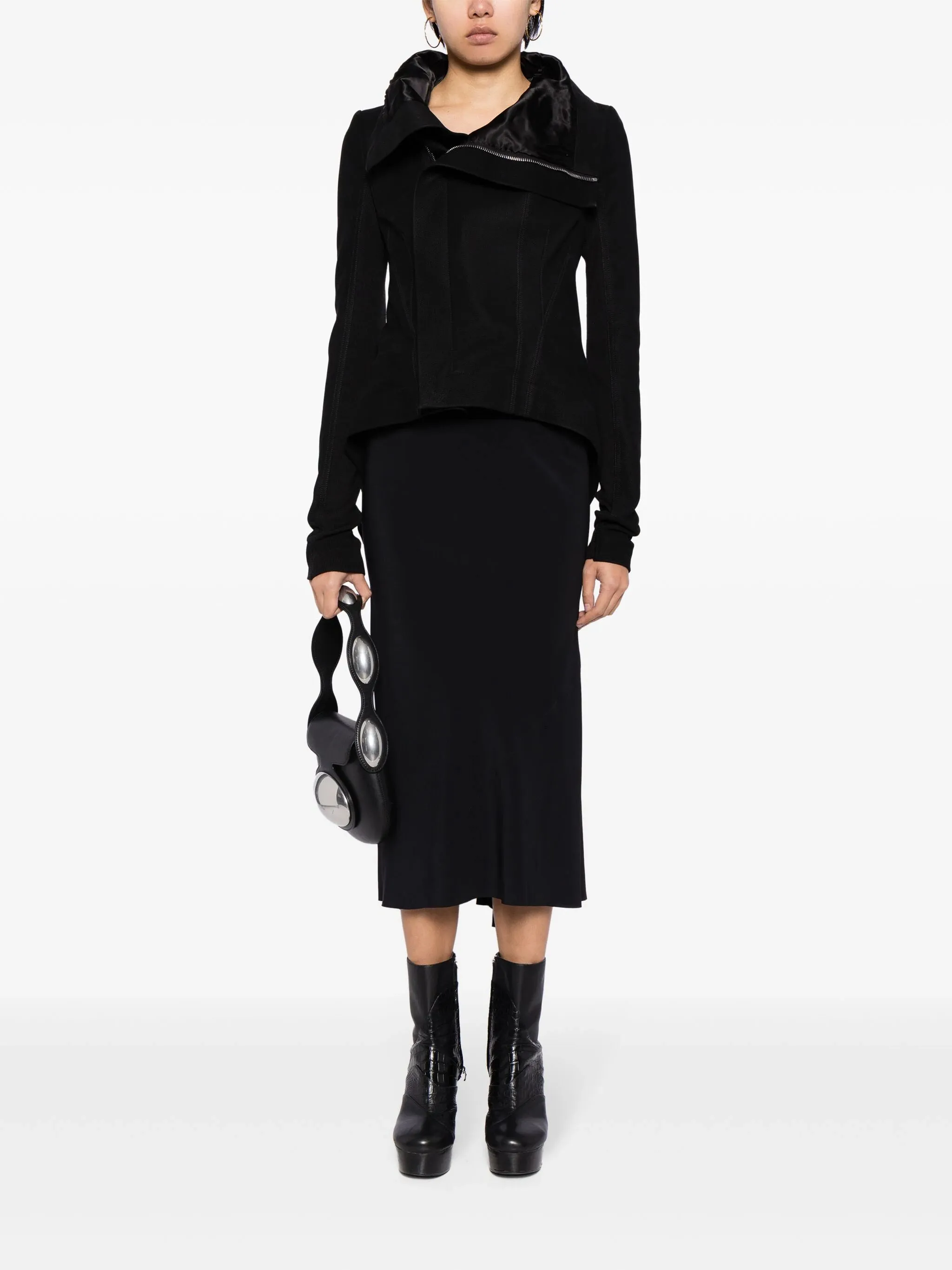 Rick Owens Women Naska Biker Black