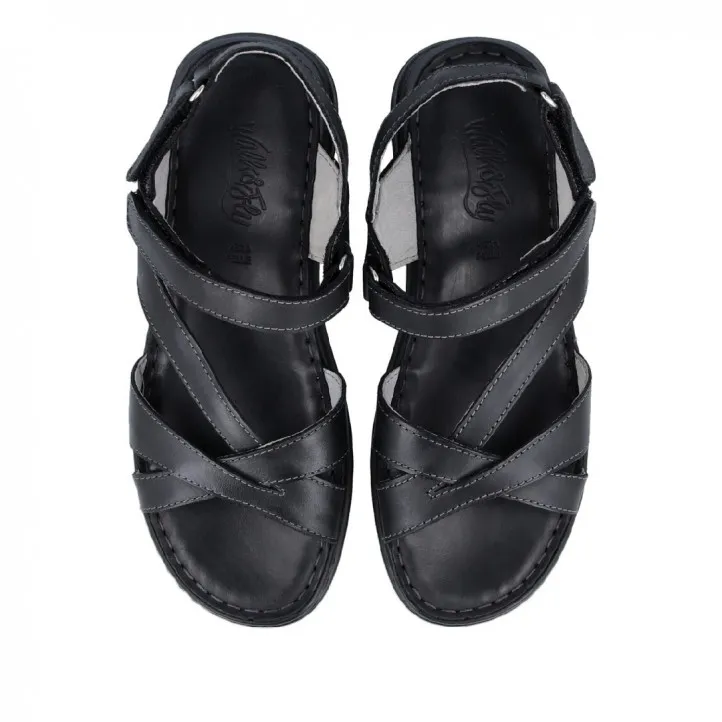 SANDALIA PLANA NEGRA WALK AND FLY GAIA 3204 48510 WALK AND FLY