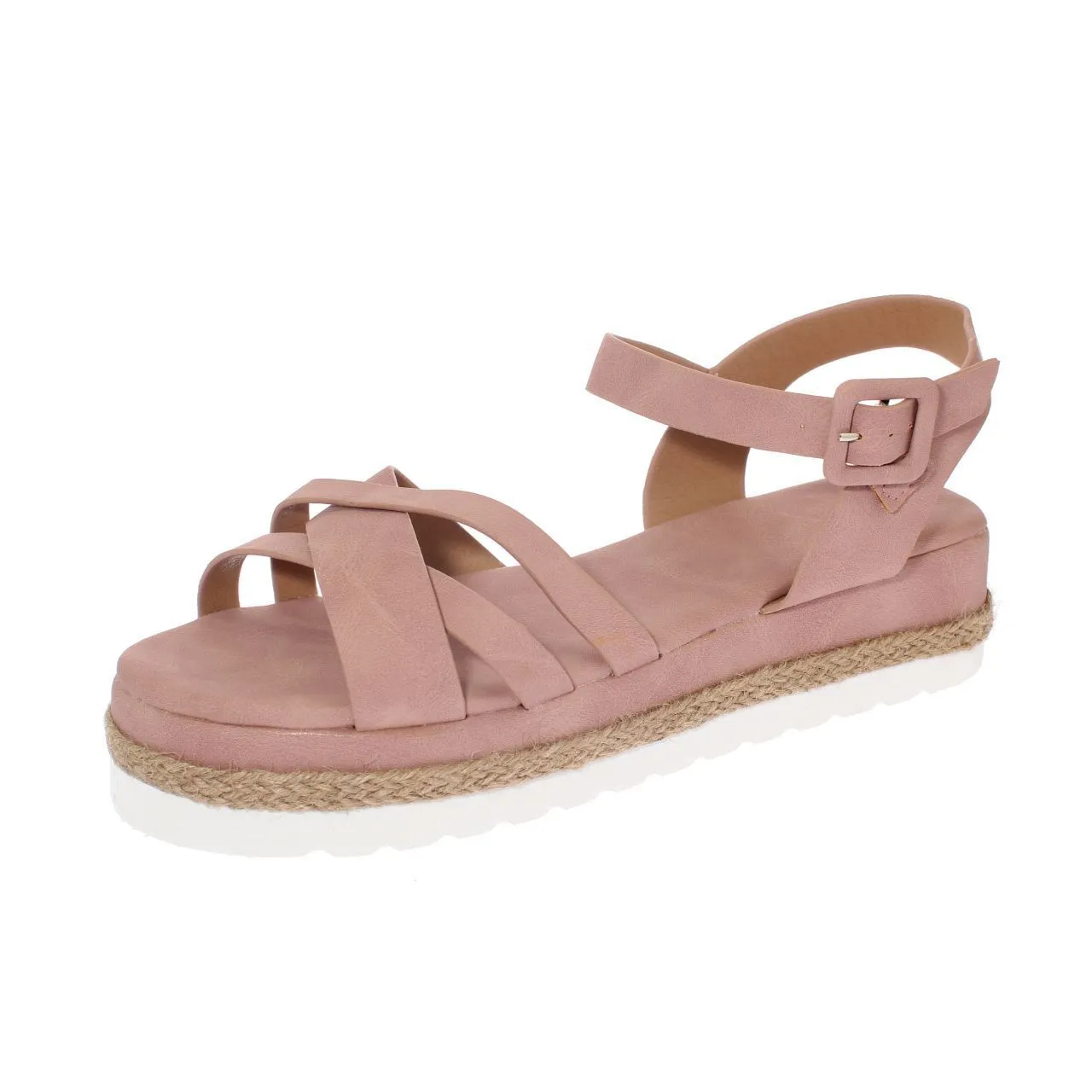 Sandalia Plataforma Rosado Vía Franca Art. 52111b31160pink
