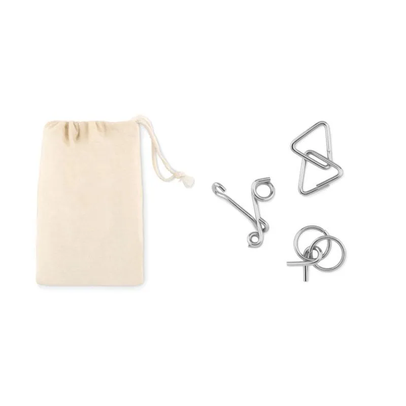 Set de 3 rompecabezas de metal Threenats